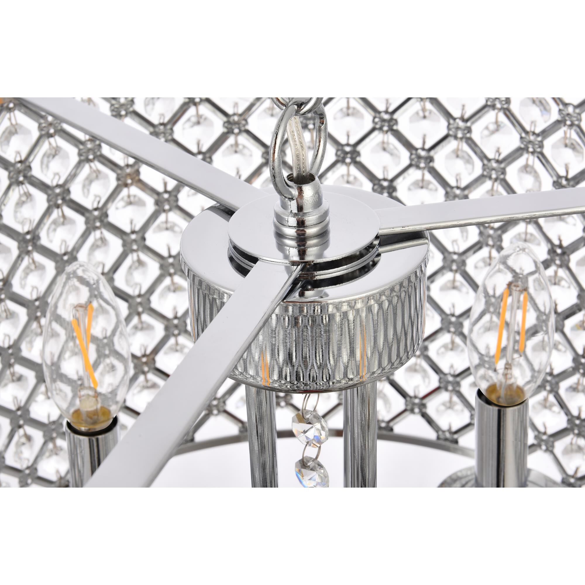 Elise 17 Inch 4 Light Mini Chandelier by Elegant Lighting