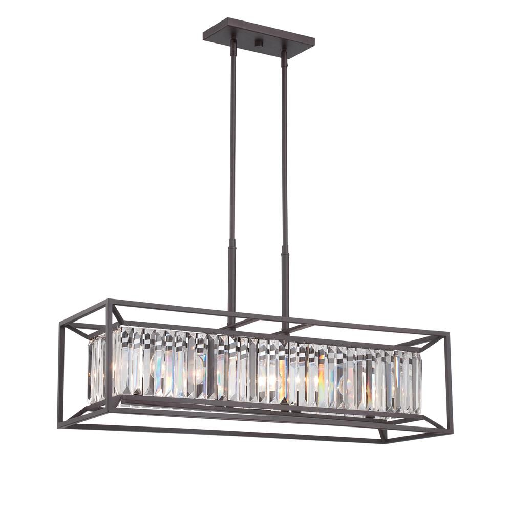 Shown in Vintage Bronze finish and Crystal Prisms glass and Crystal Prisms shade