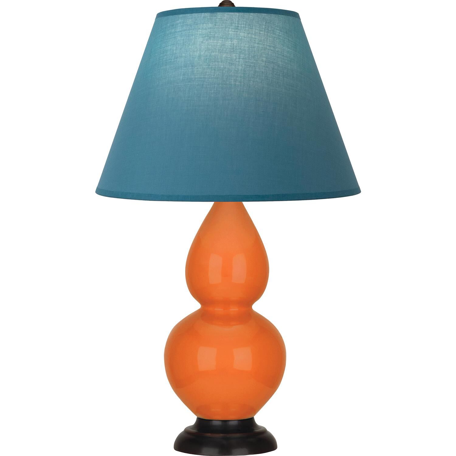 Shown in Pumpkin finish and Bright Blue and Gray shade and Deep Patina Bronze accent