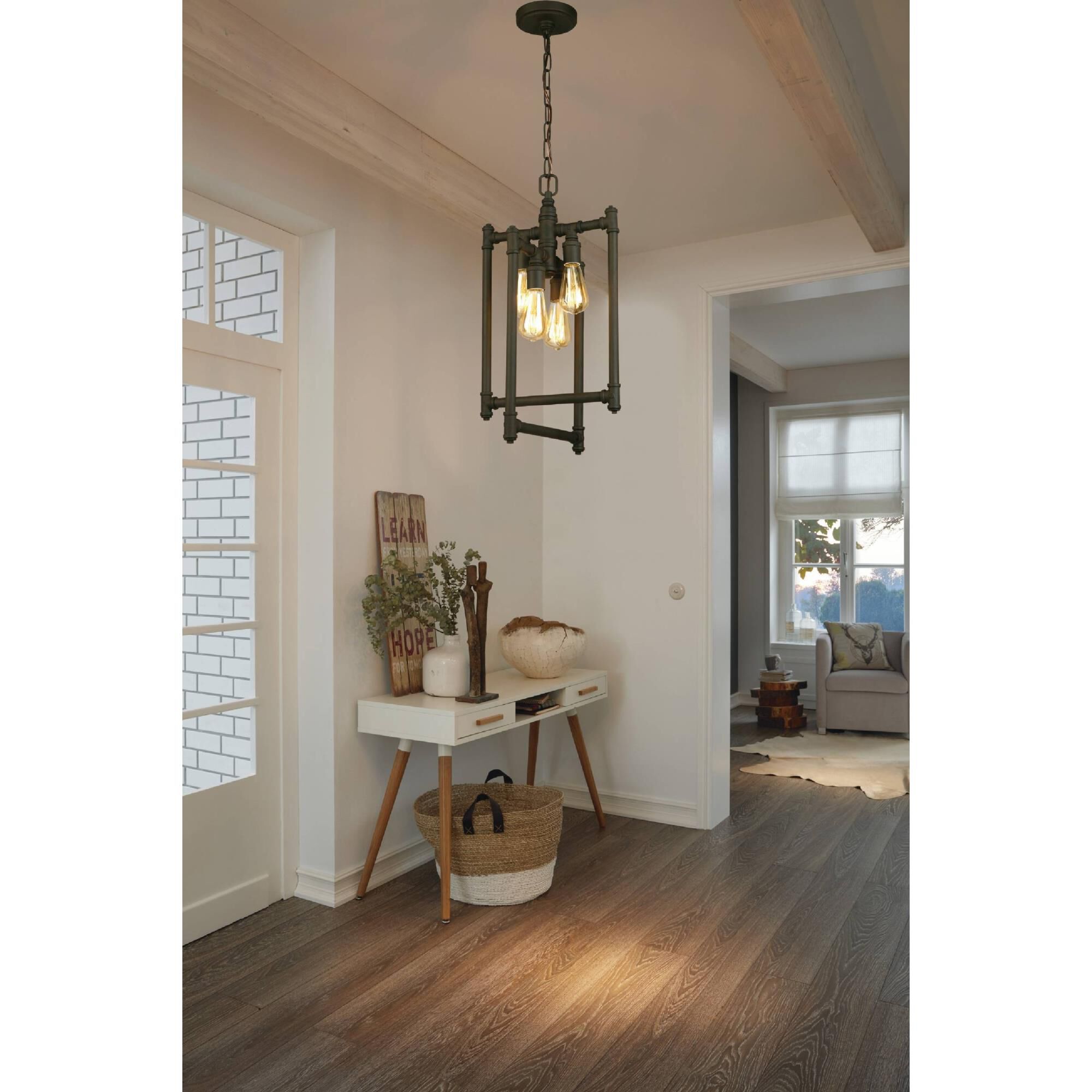 Eglo Wymer 12 Inch Cage Pendant by Eglo Lighting
