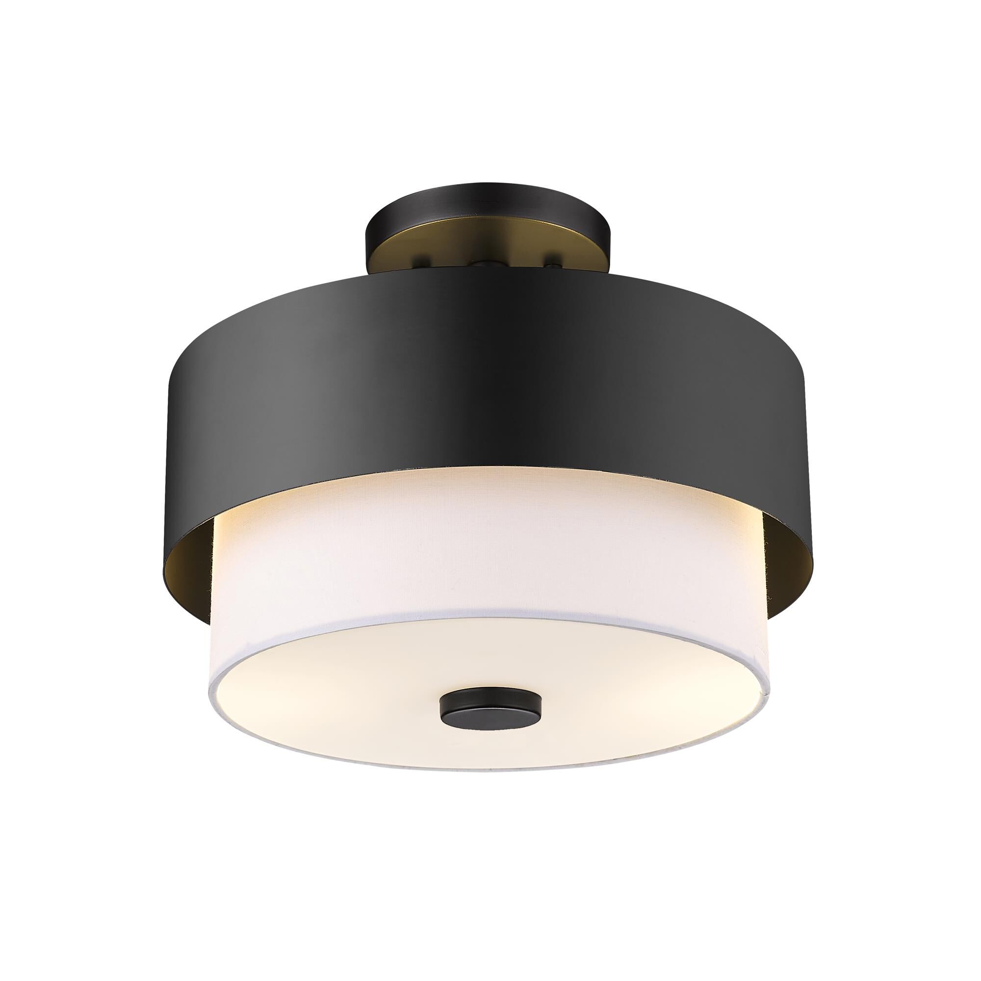 Shown in Matte Black finish and White glass