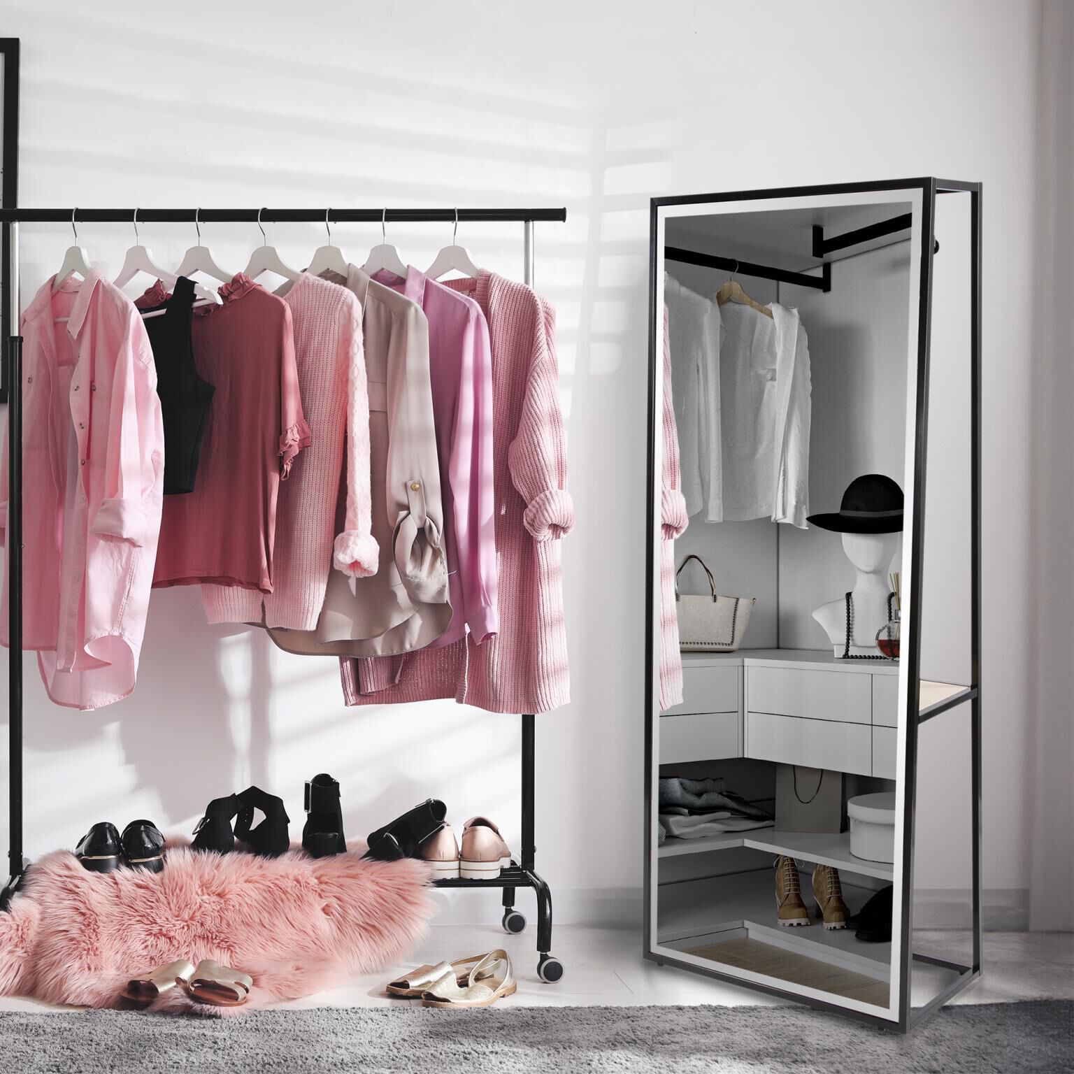 O'Neill Floor Standing Mirror by Howard Elliott Collection