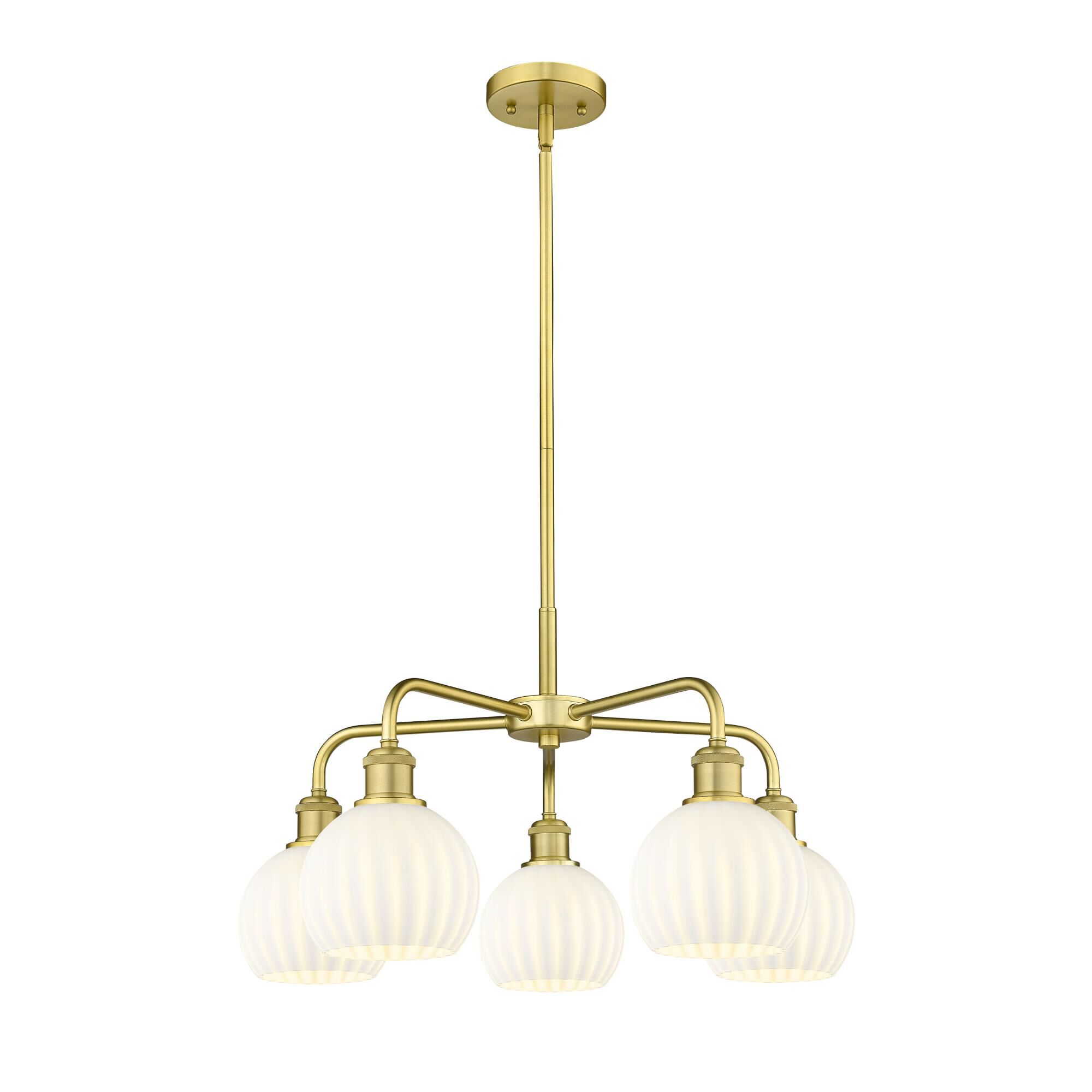 Bruno Marashlian White Venetian 24 Inch Chandelier by Innovations Lighting