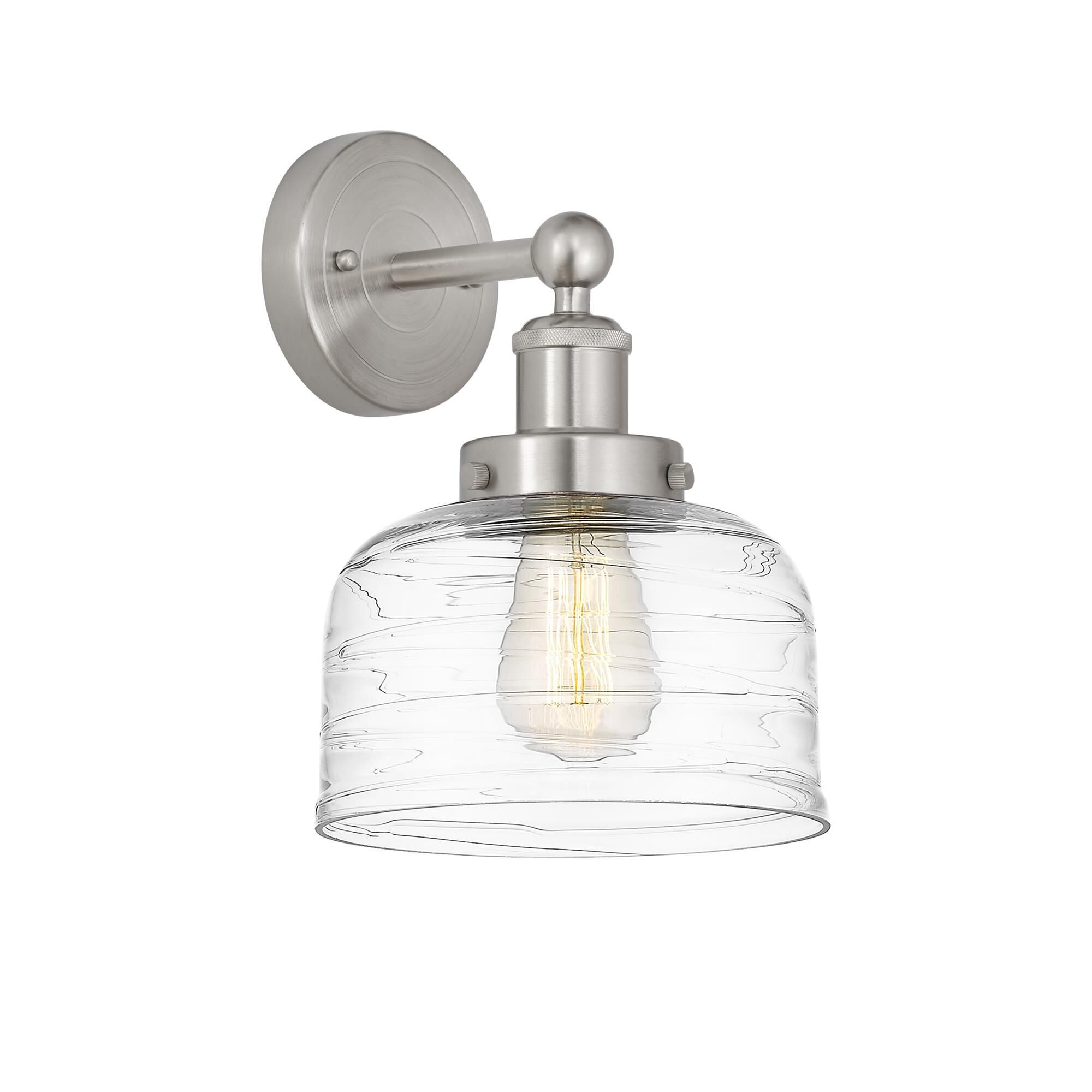 Shown in Brushed Satin Nickel, Plated Smoke finish and Plated Smoke glass and Plated Smoke Glass shade