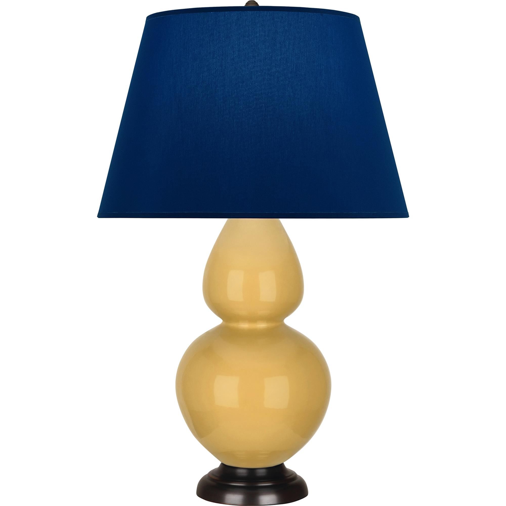 Shown in Sunset finish and Navy and Gray shade and Deep Patina Bronze accent