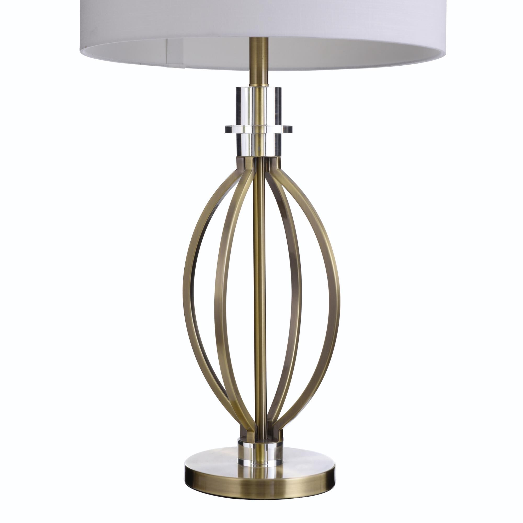 Antique Brass 35 Inch Table Lamp by Stylecraft