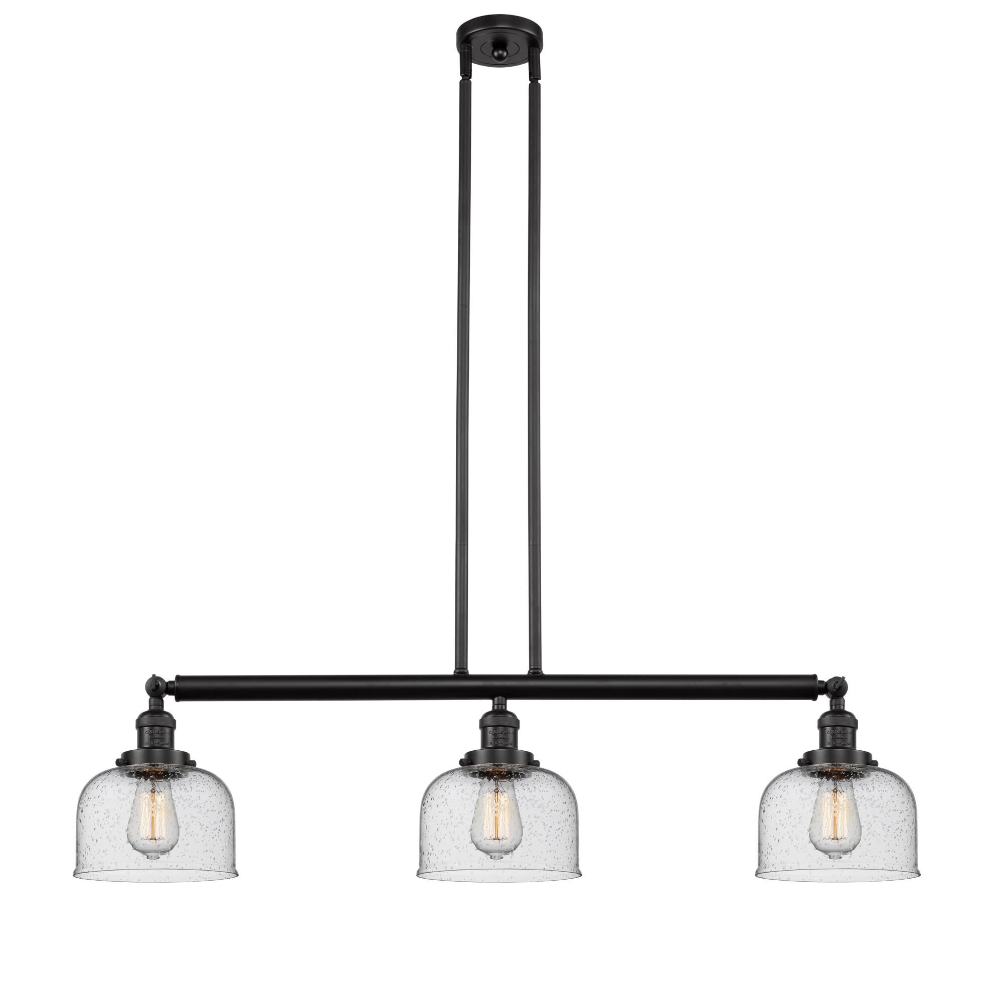 Bruno Marashlian Large Bell 36 Inch 3 Light Linear Suspension Light by Innovations Lighting
