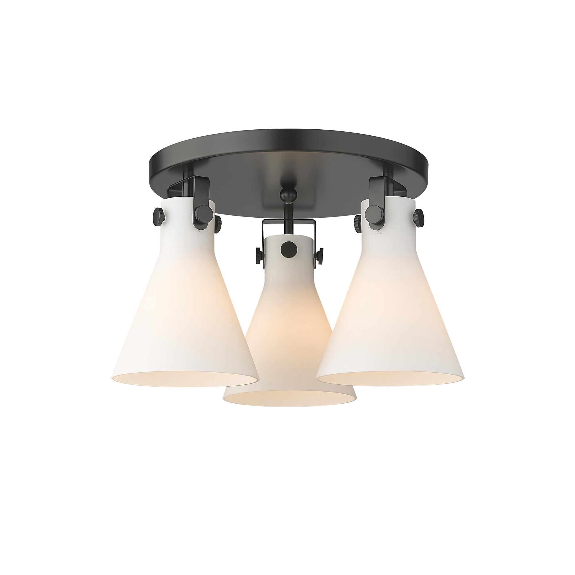 Shown in Matte Black finish and Matte White glass