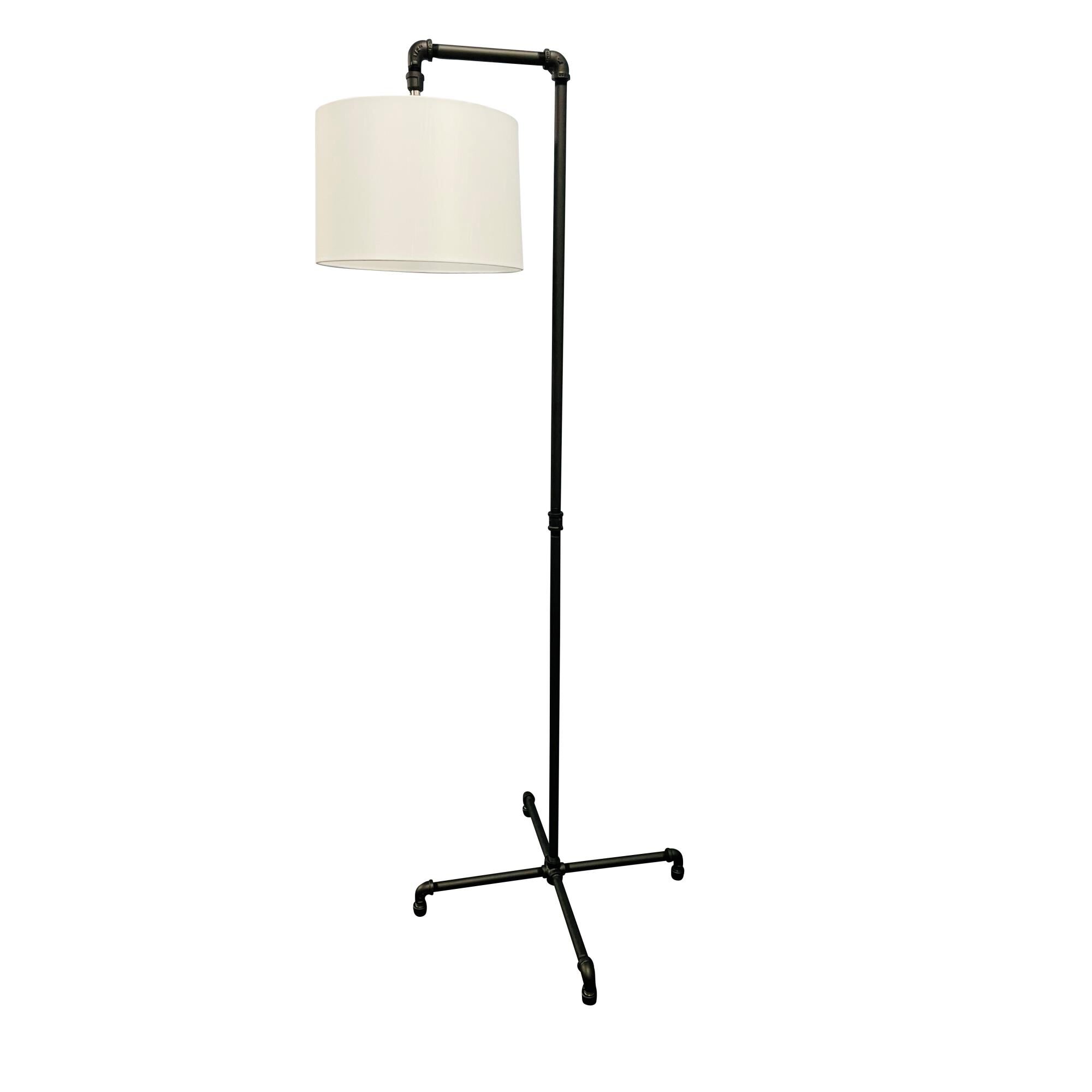 Shown in Black finish and Off White Linen Hardback and Uno Ring shade