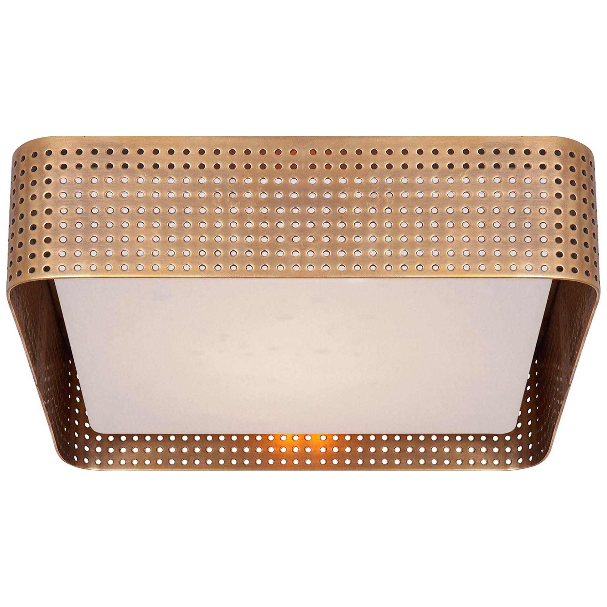 Shown in Antique-Burnished Brass finish and Clouded glass