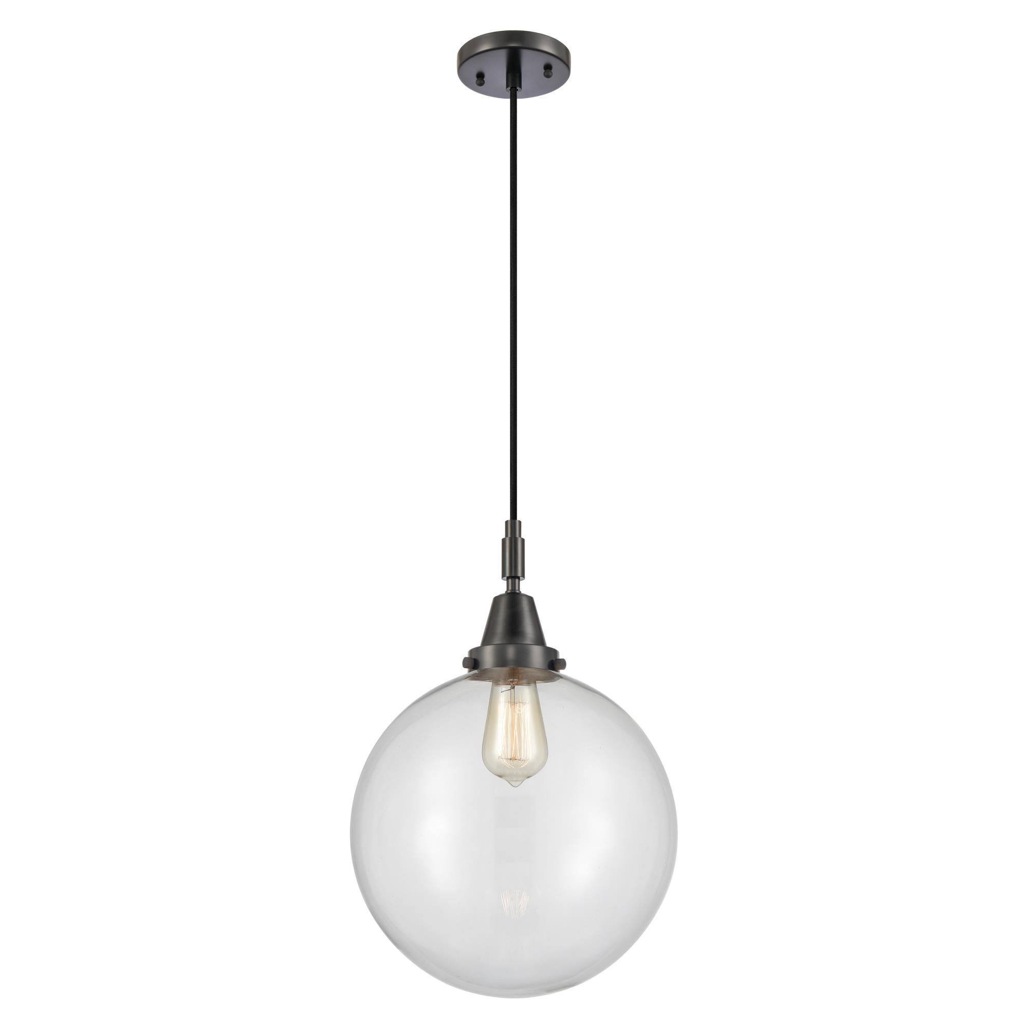 Shown in Matte Black finish and Clear glass