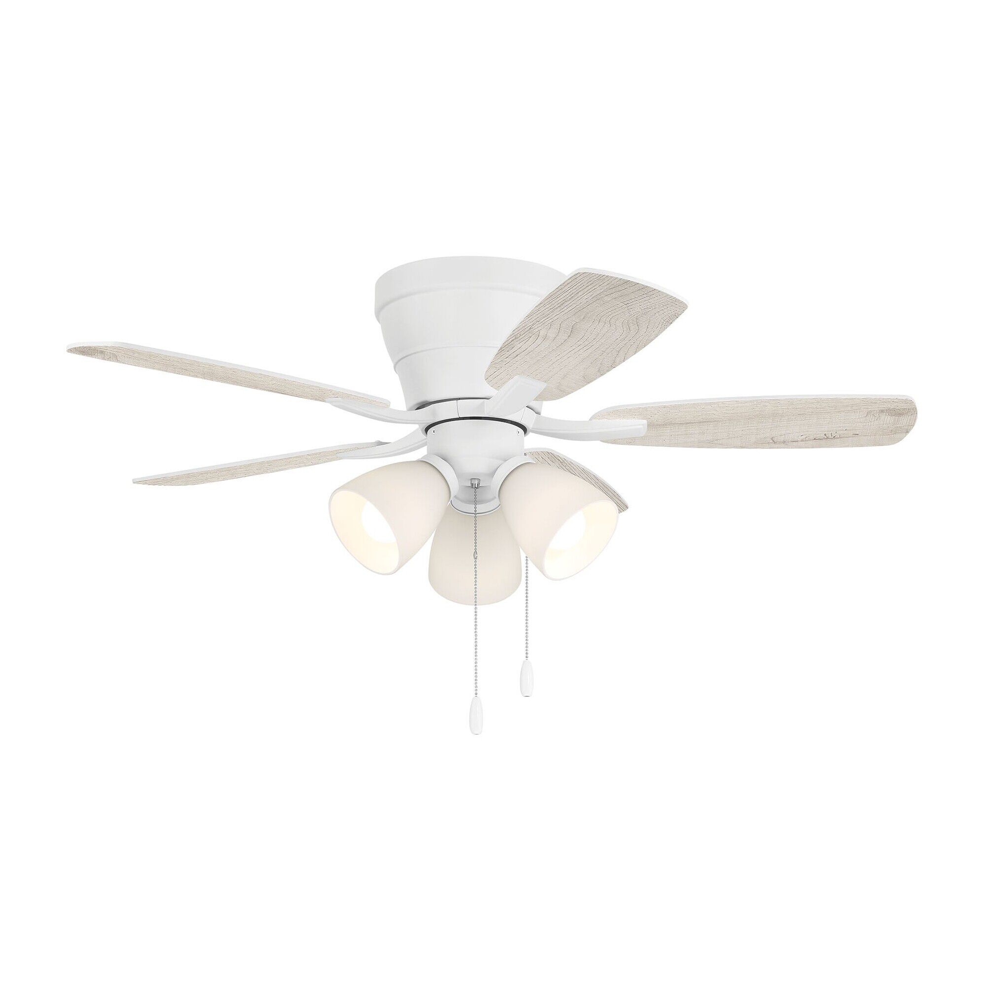 Wheeler 42 3-Light 42 Inch Flush Mount Fan with Light Kit,