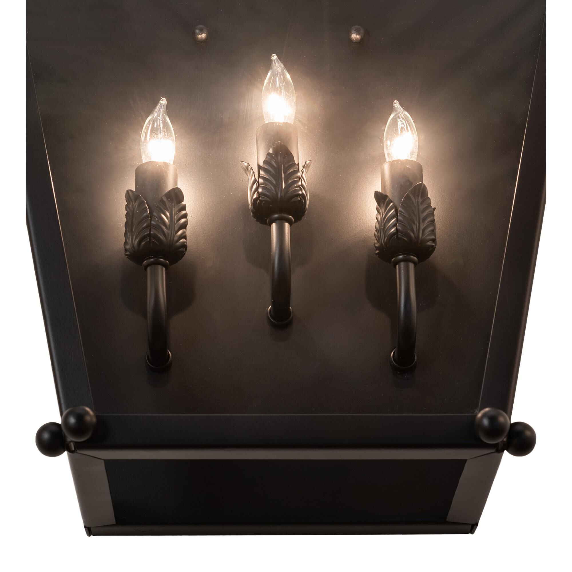 Austin 17 Inch Tall 3 Light Outdoor Wall Light by Meyda Lighting