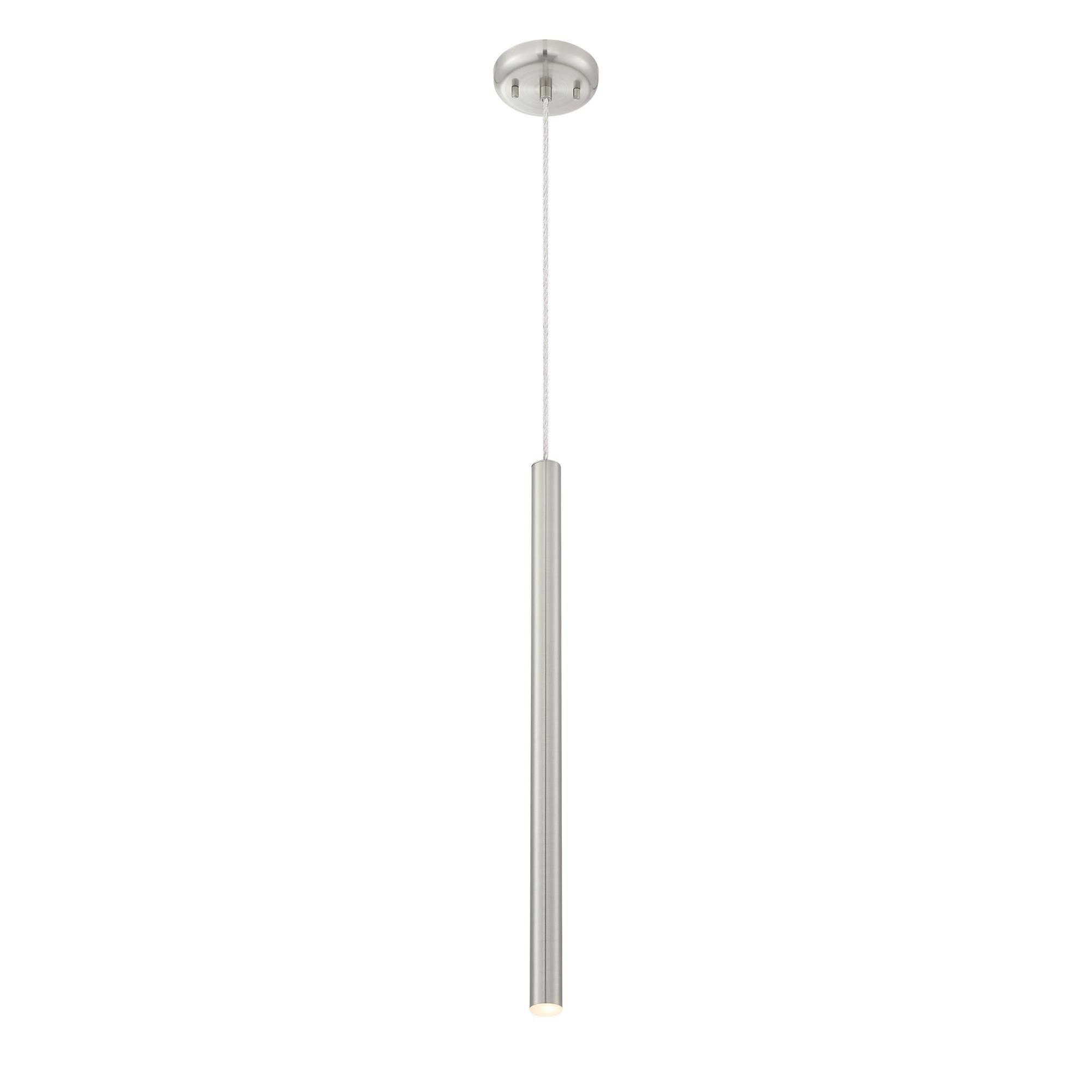 Shown in Brushed Nickel finish and Steel glass and Steel shade
