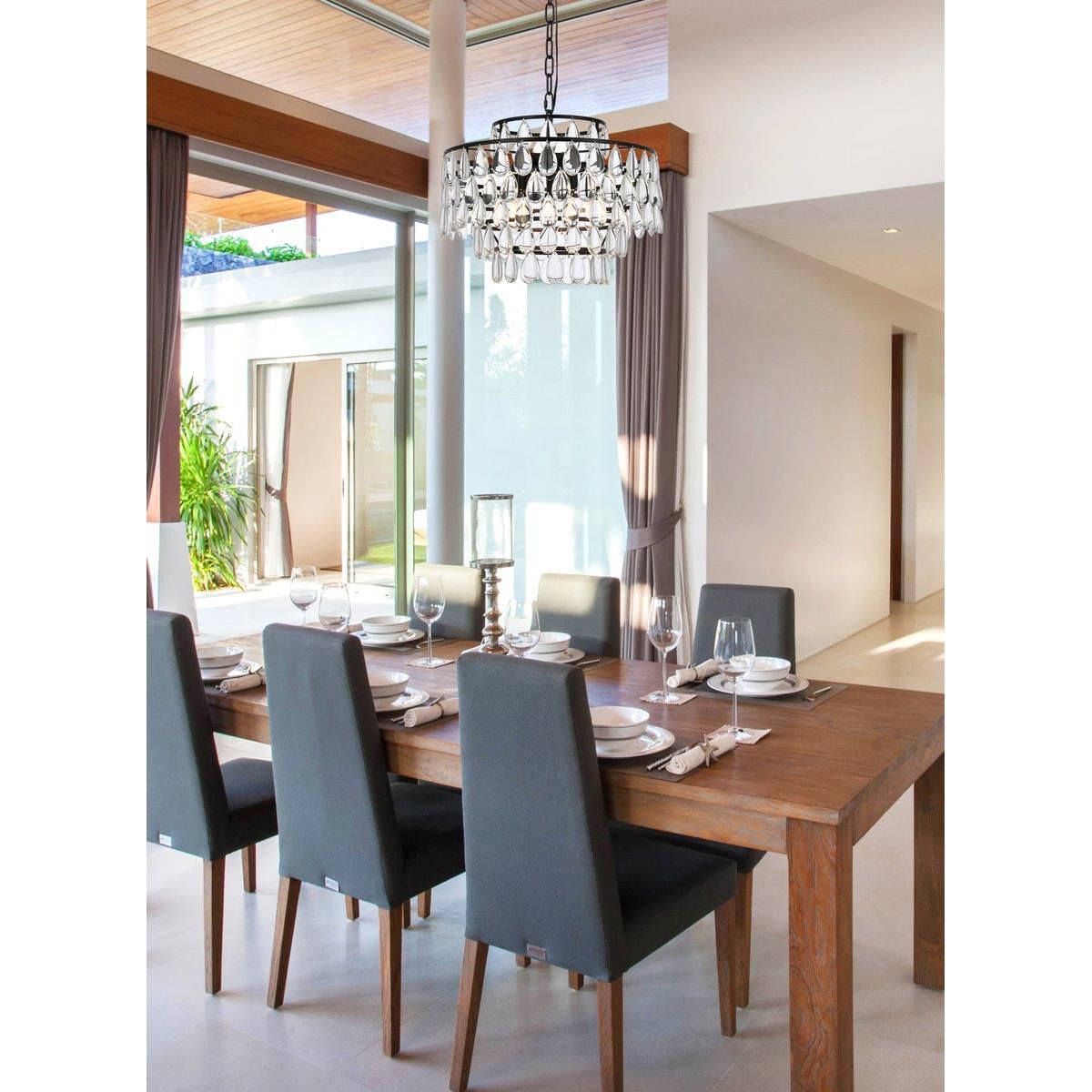 Mila 18 Inch 5 Light Mini Chandelier by Elegant Lighting