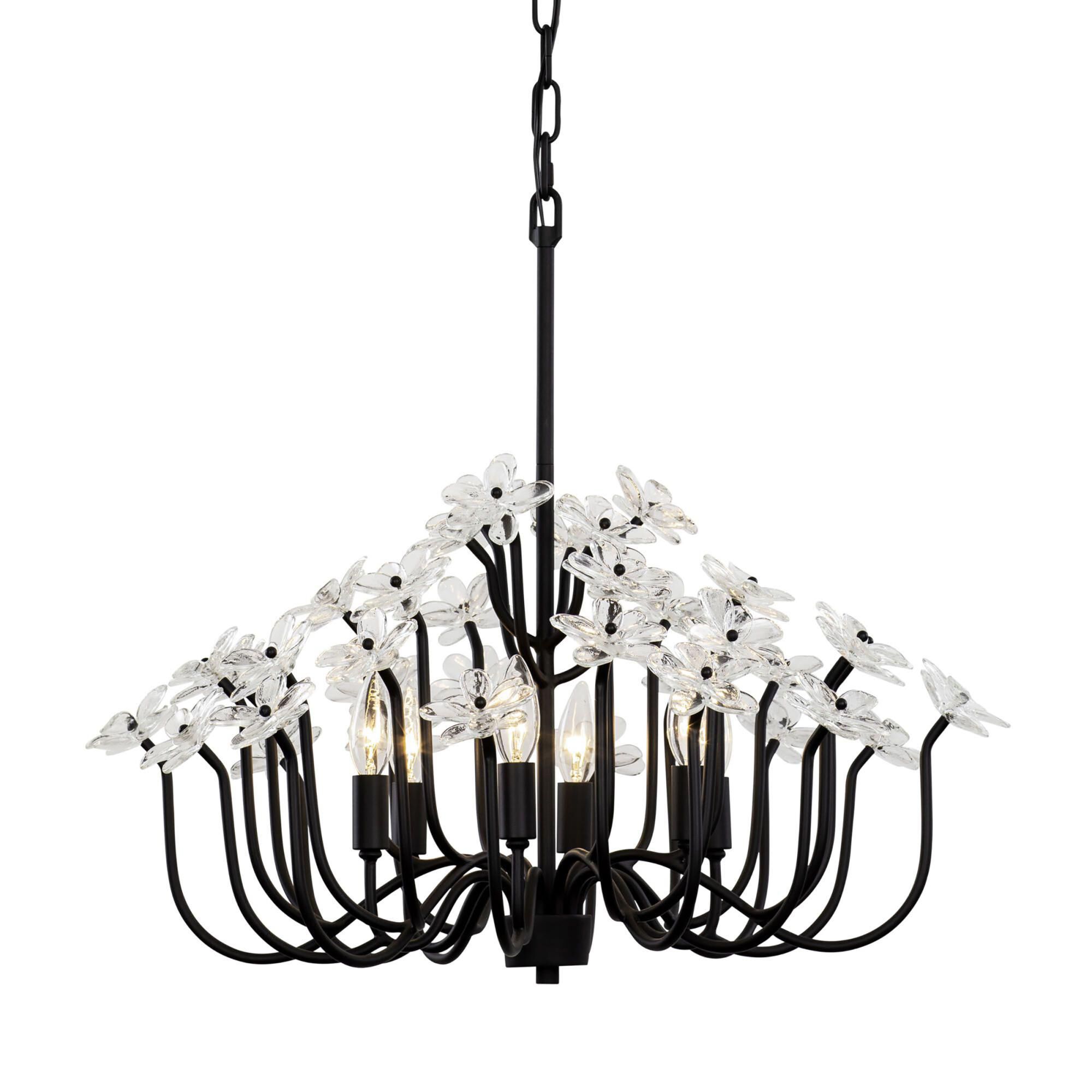 Wildflower 26 Inch 6 Light Chandelier by Varaluz