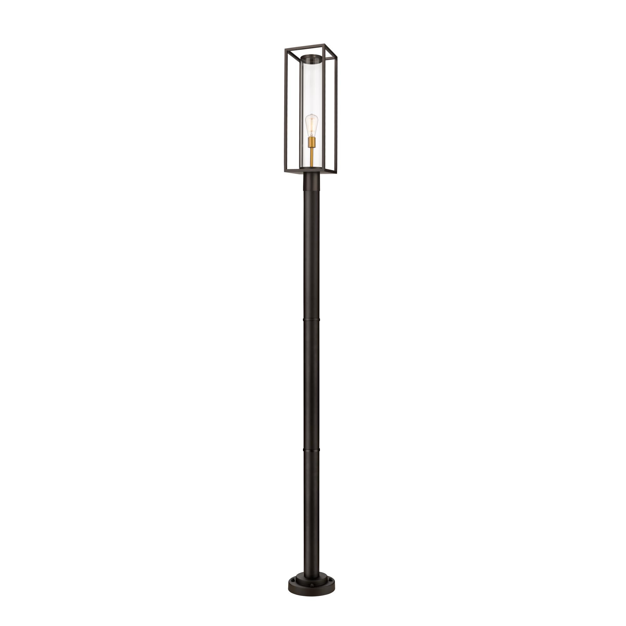 Shown in Deep Bronze + Outdoor Brass finish and Glass shade