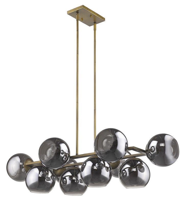 Lunette 43 Inch 10 Light Linear Suspension Light by Trend Lighting