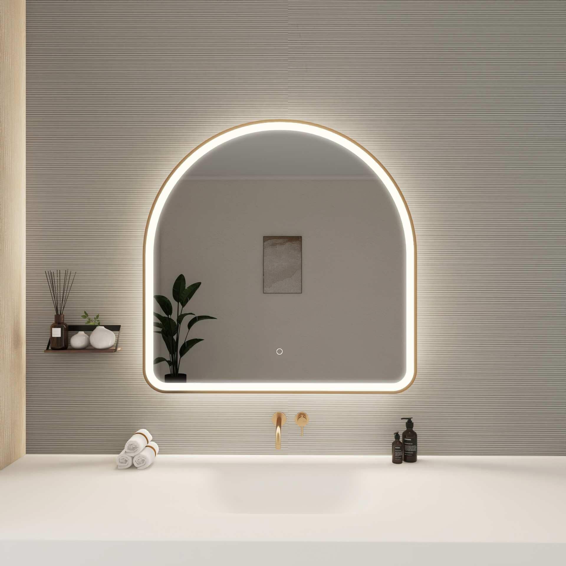 Harmoni 36 Inch Arched LED Lighted Mirror by Elegant Decor