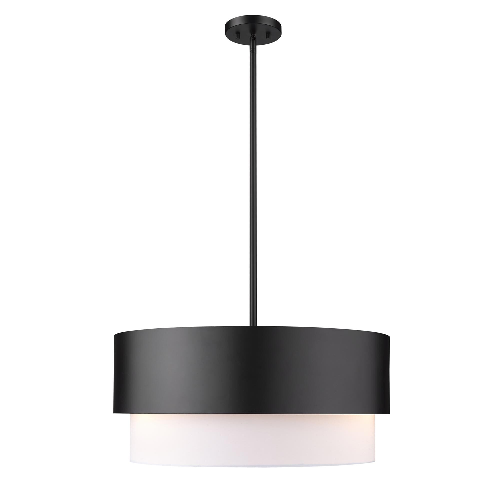 Shown in Matte Black finish and White glass