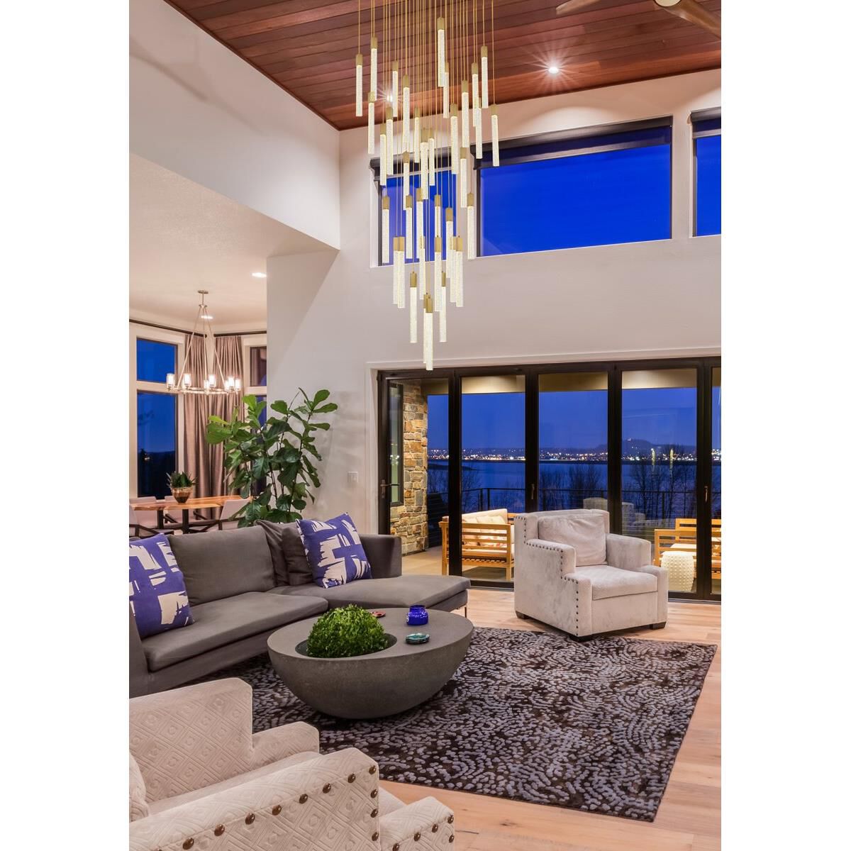 Weston 42 Inch 36 Light LED Multi Light Pendant by Elegant Lighting