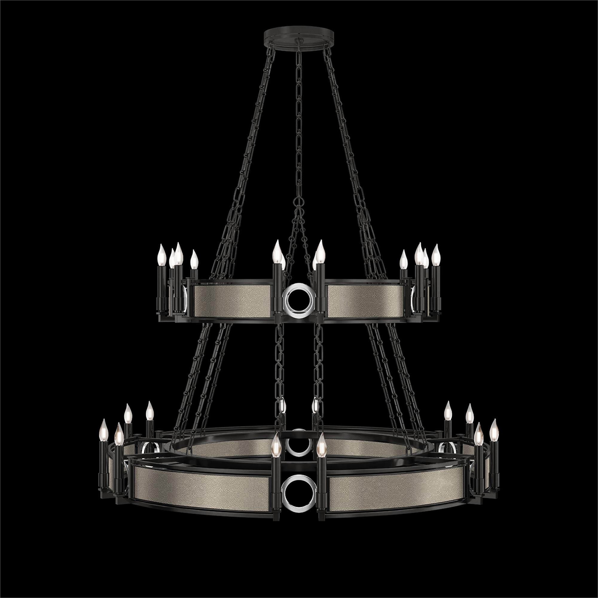 Shown in Black Iron and Nickel  finish and Coco accent