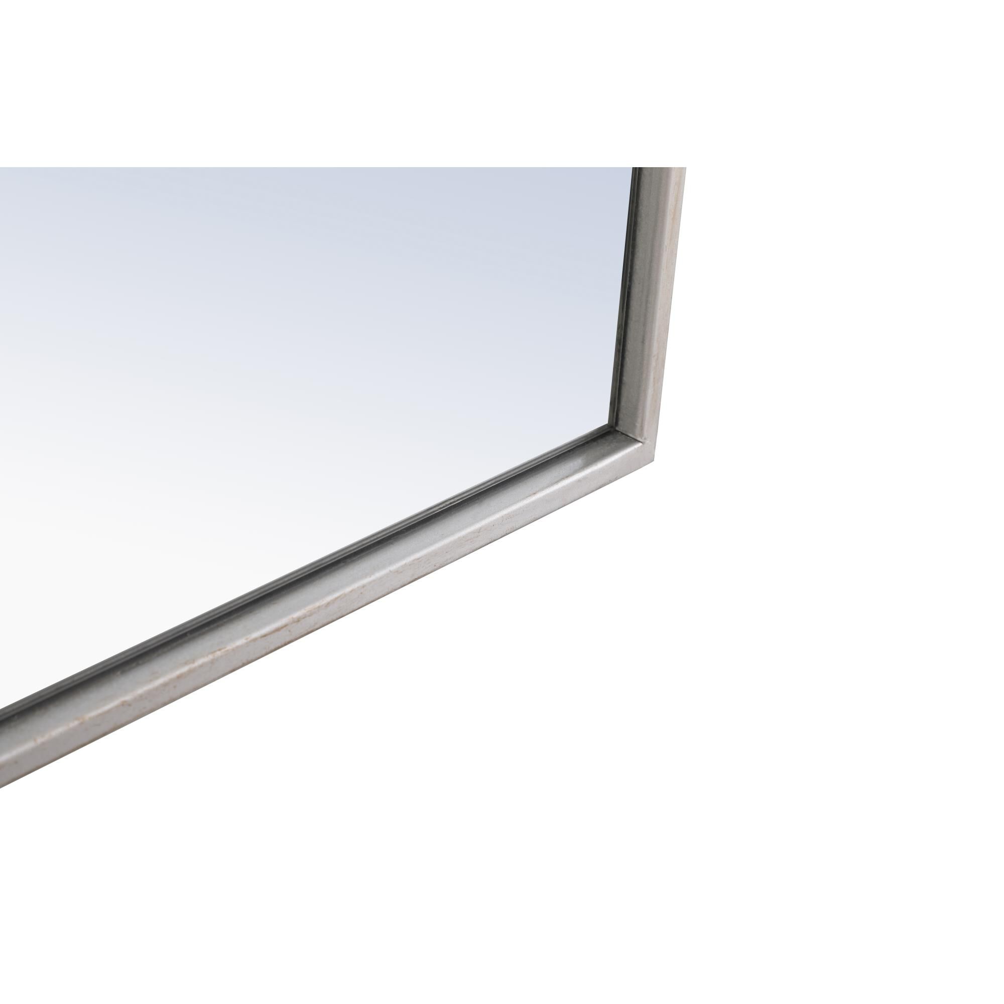 Shown in Silver finish and Clear Mirror Beveled glass