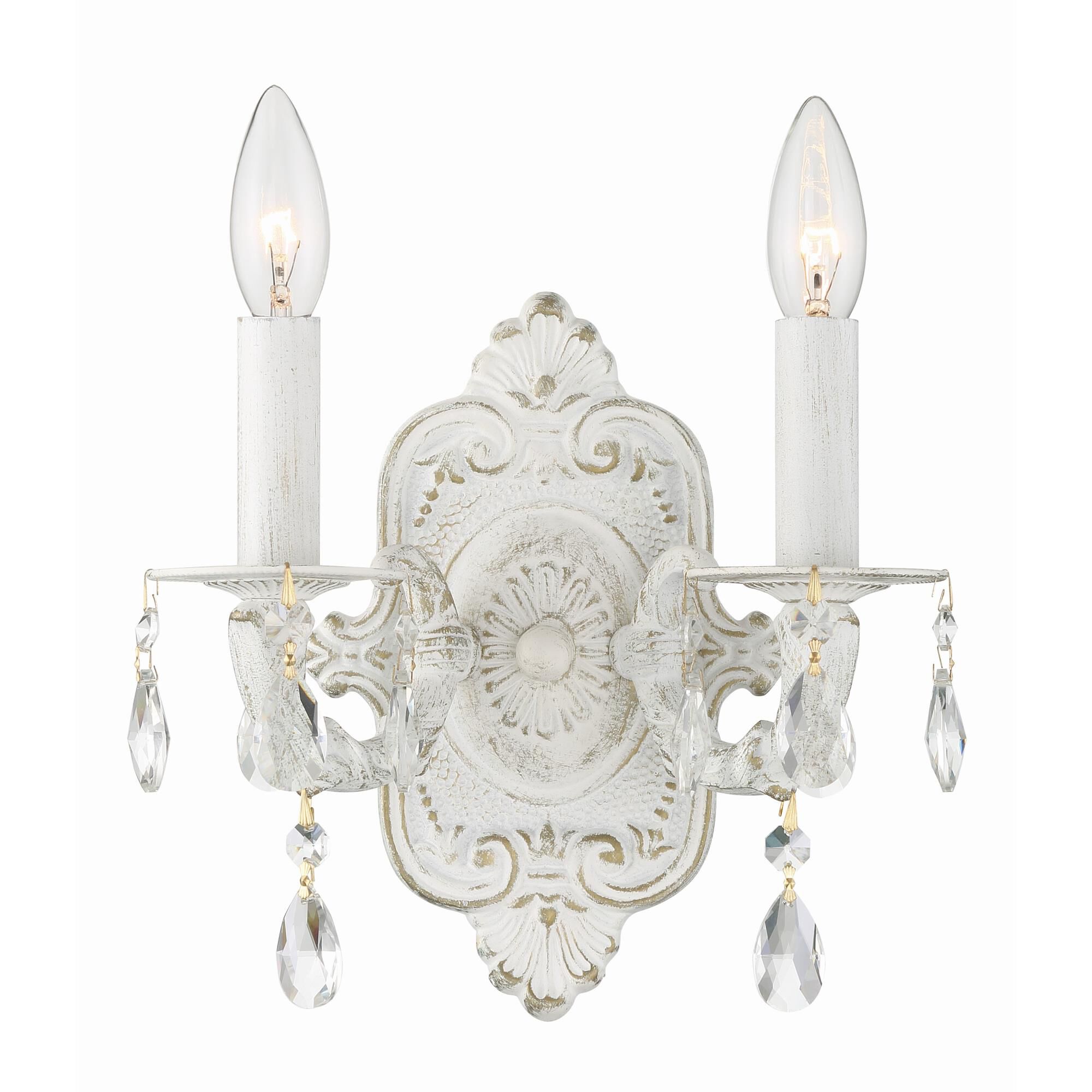Shown in Antique White finish and Clear Swarovski Strass crystal