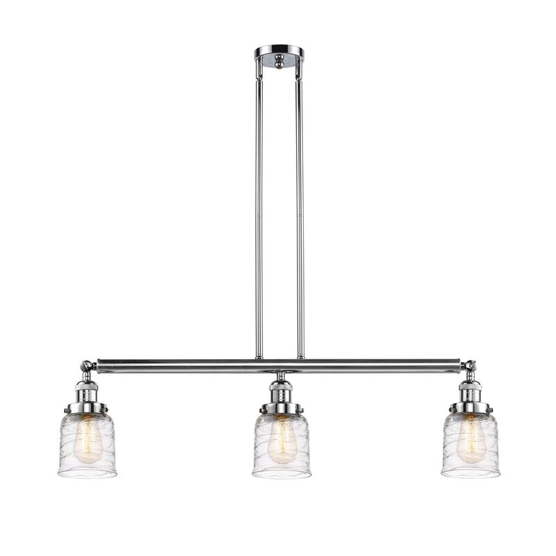 Bruno Marashlian Small Bell 36 Inch 3 Light Linear Suspension Light by Innovations Lighting