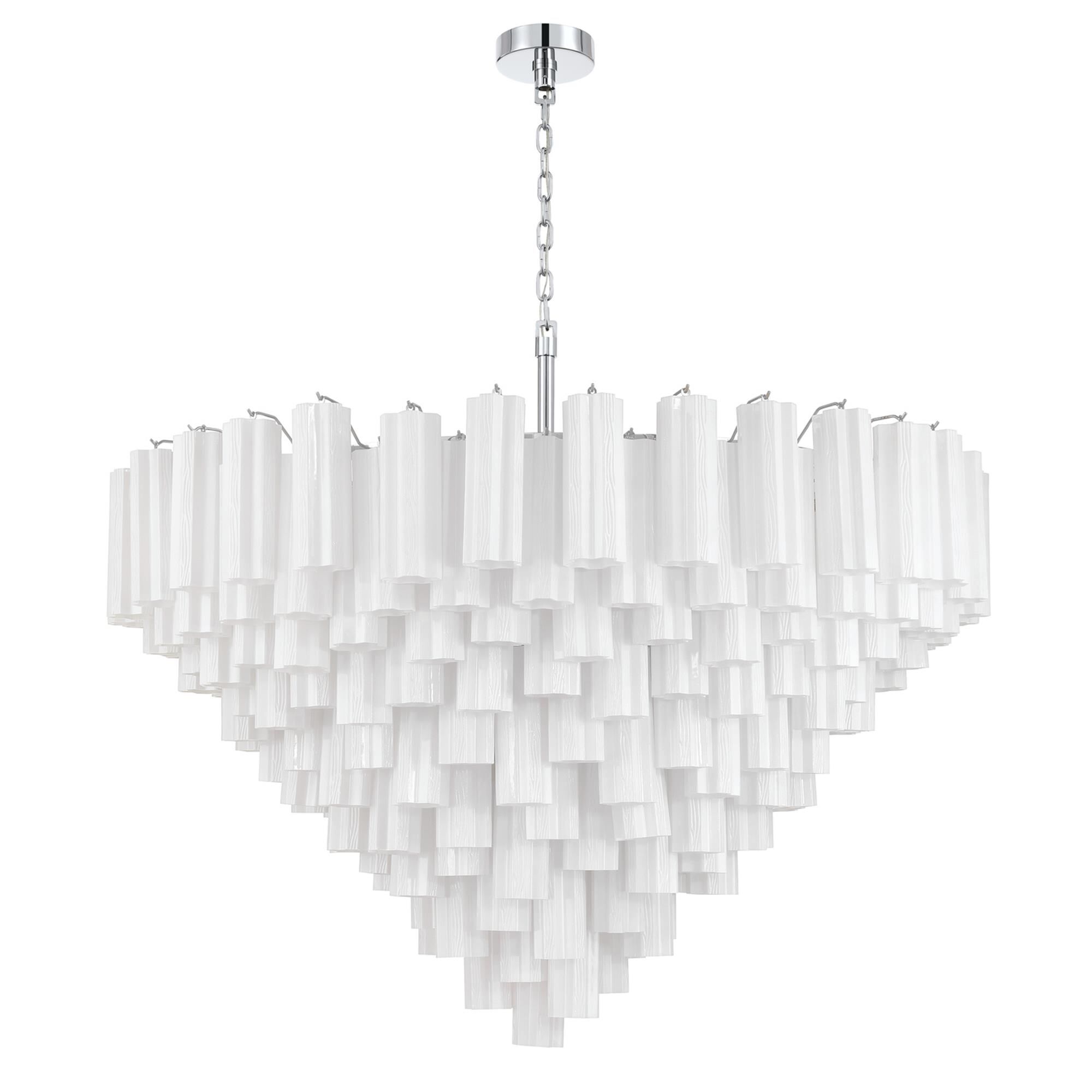 Shown in Polished Chrome finish and Tronchi Glass crystal