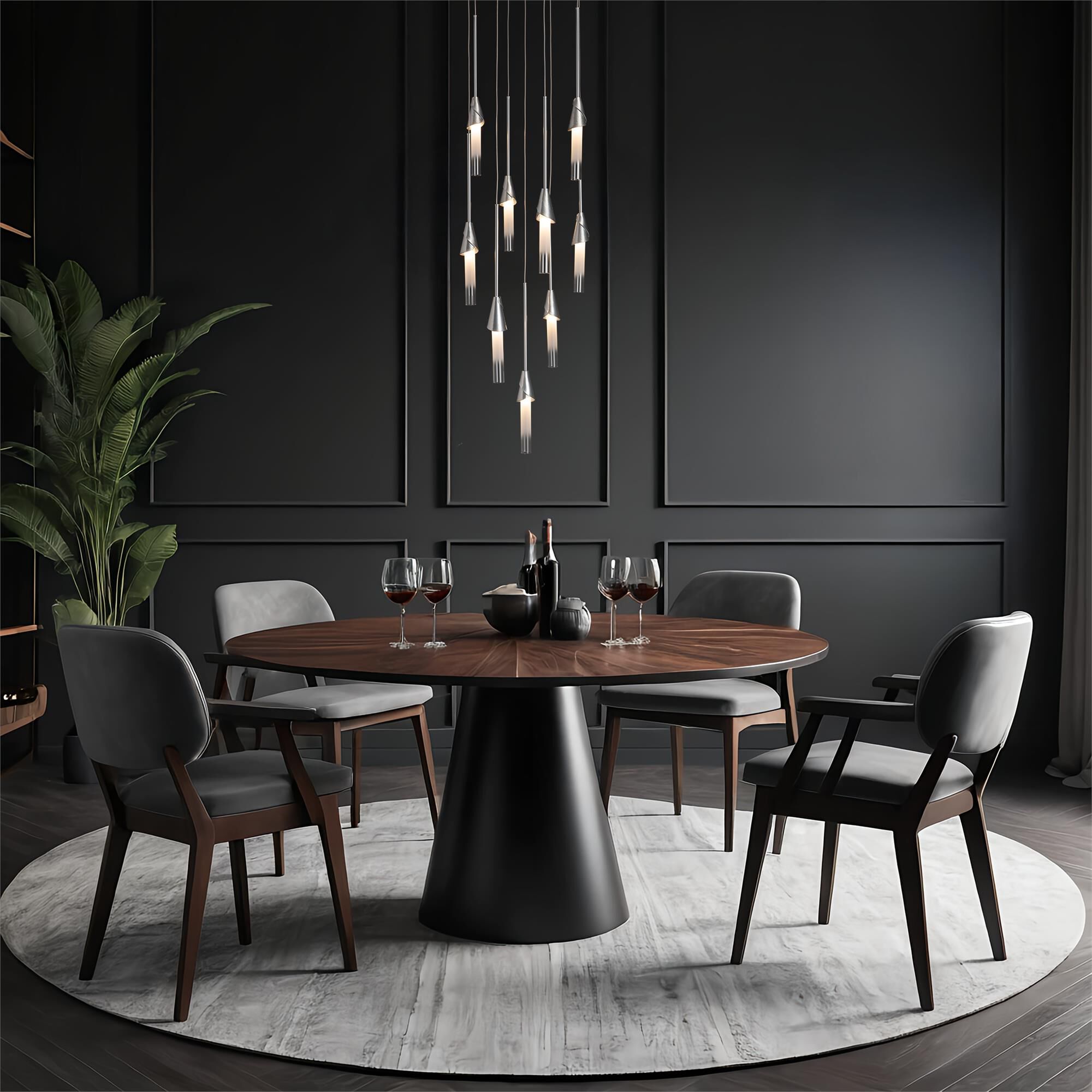 Shown in Sterling finish and Frosted glass