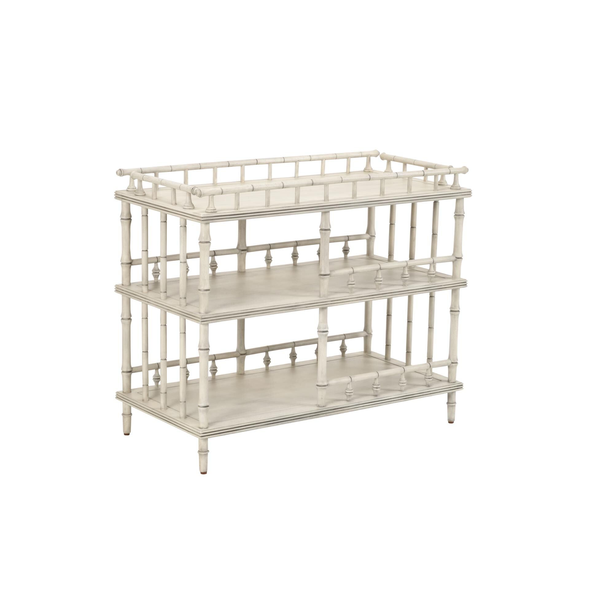 Shown in White - Gray Glaze finish