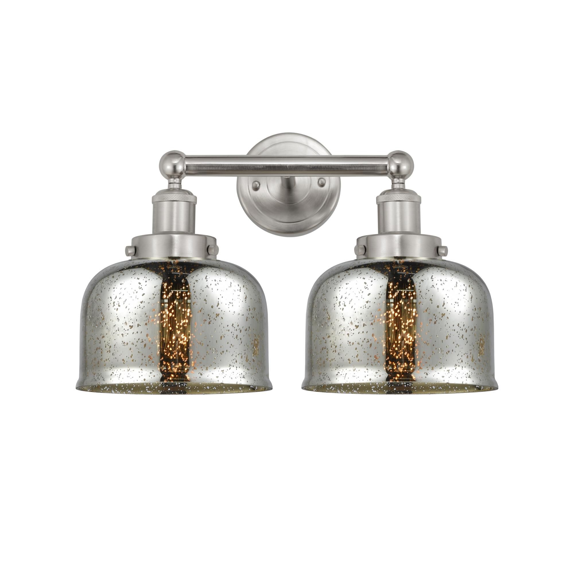 Shown in Brushed Satin Nickel, Mercury finish and Mercury glass and Mercury Glass shade