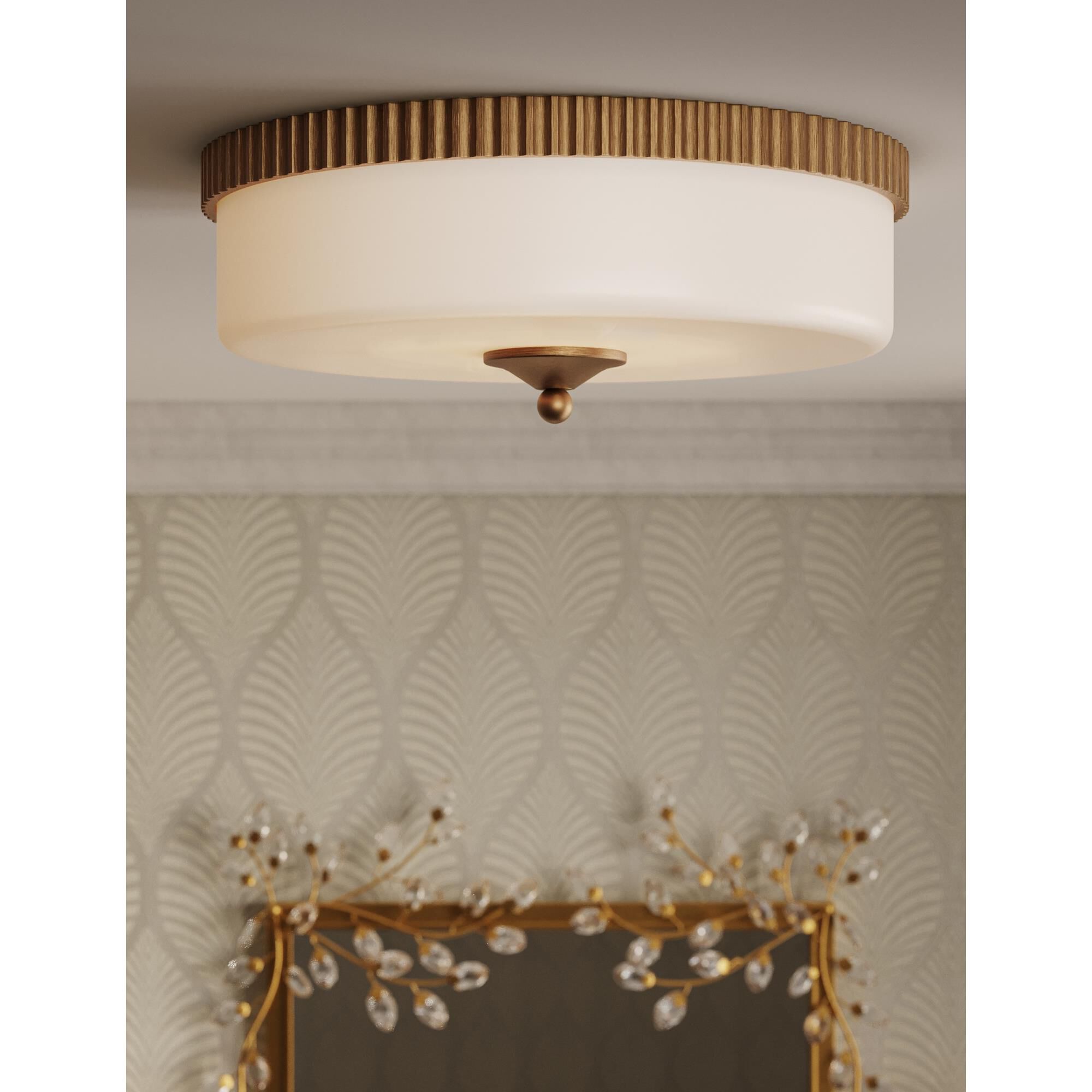 Forget-Me-Not 51 Inch Decorative Mirror by Currey and Company