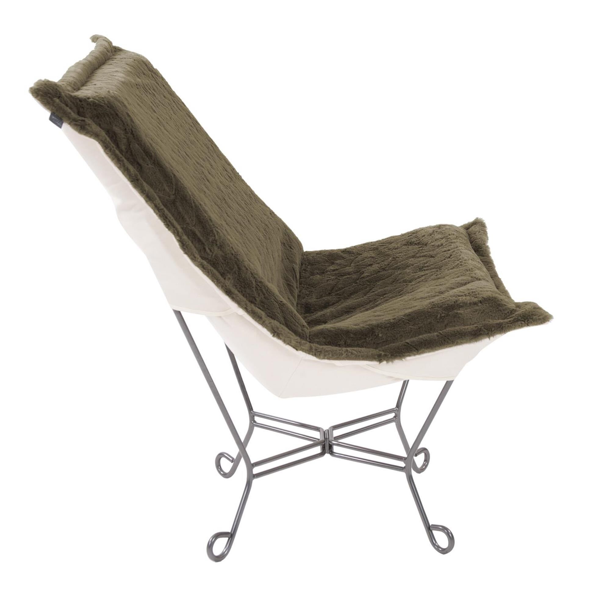 Scroll Puff Accent Chair,