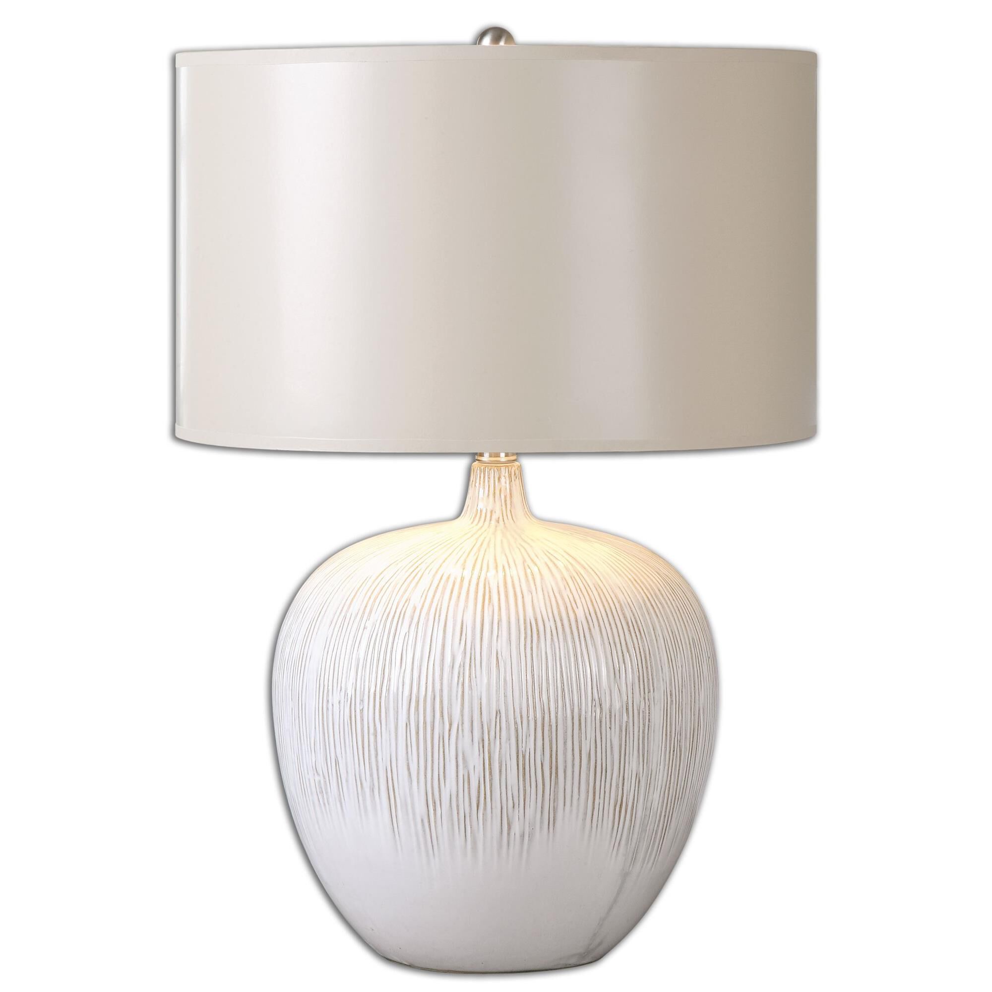 Shown in Distressed Aged Ivory Glaze With Dark Tan Undertones finish and Khaki Bronze shade