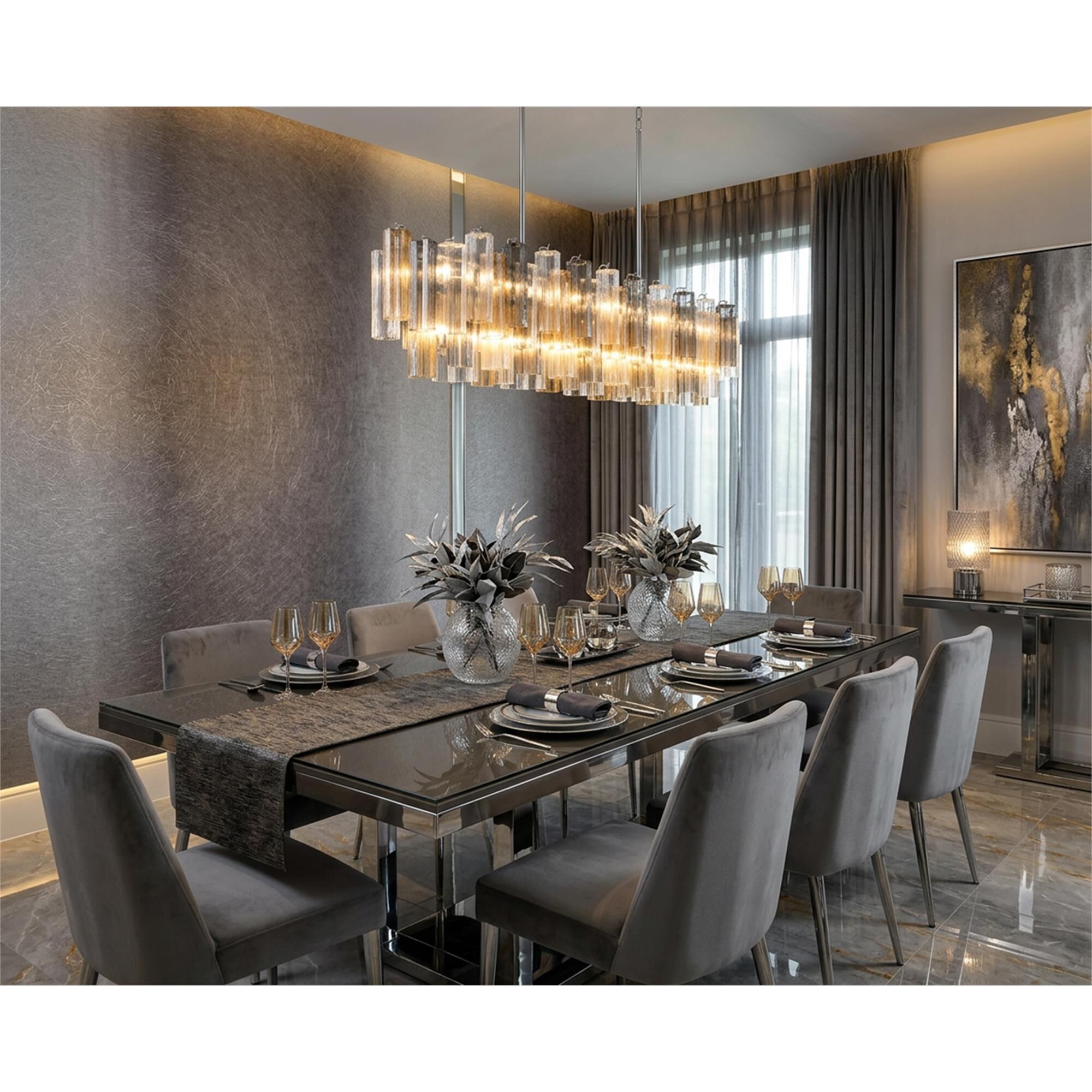 Addis Large Linear Chandelier,