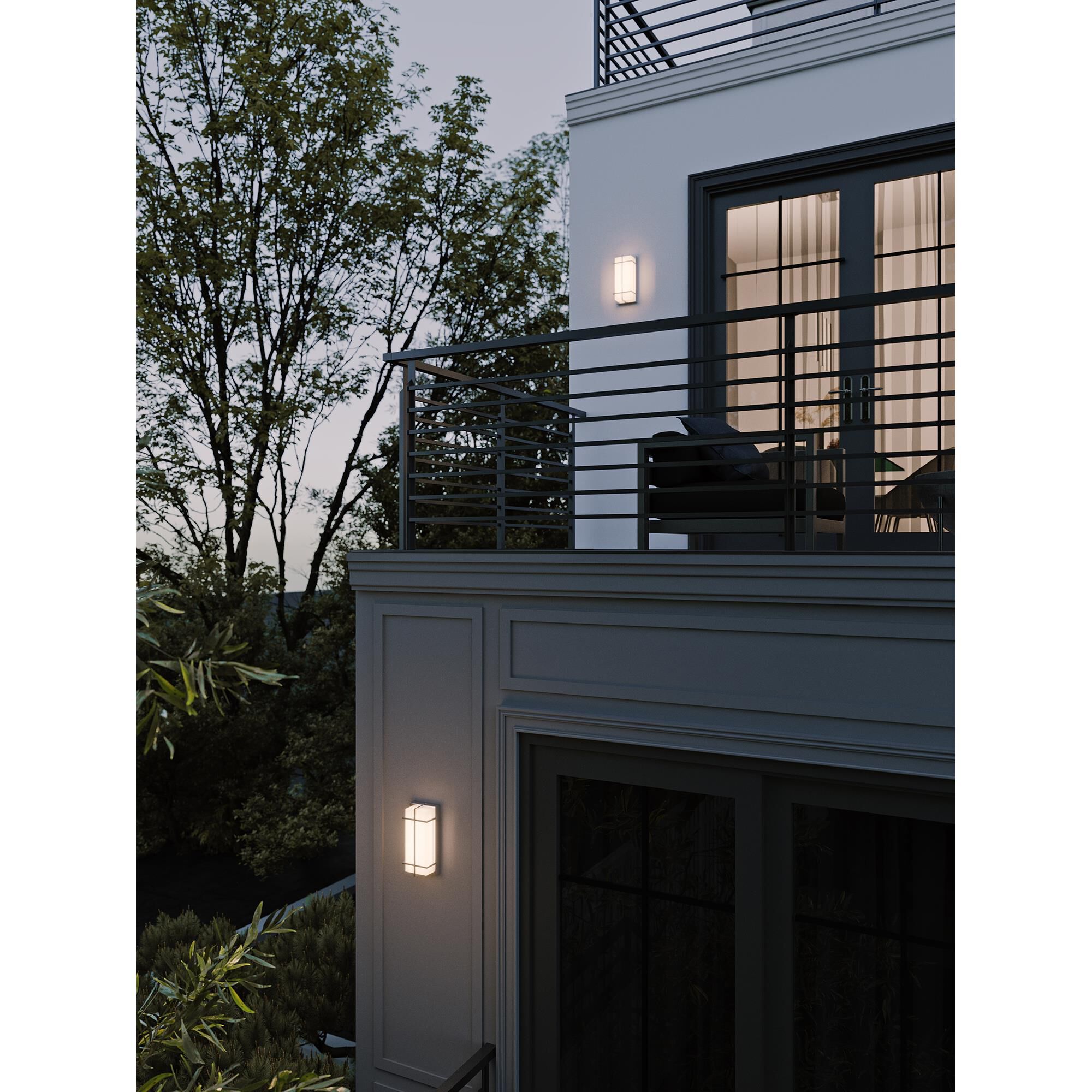 Shown in Painted Nickel finish and White Acrylic shade