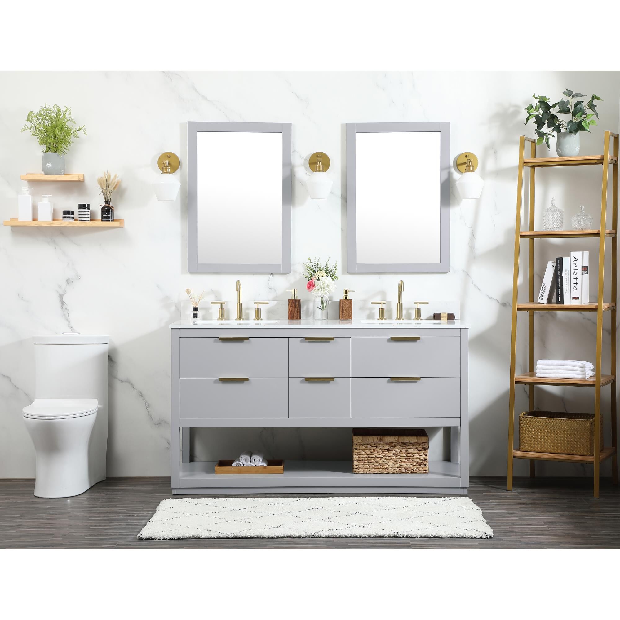 Larkin 60 Inch Bath Vanity by Elegant Decor