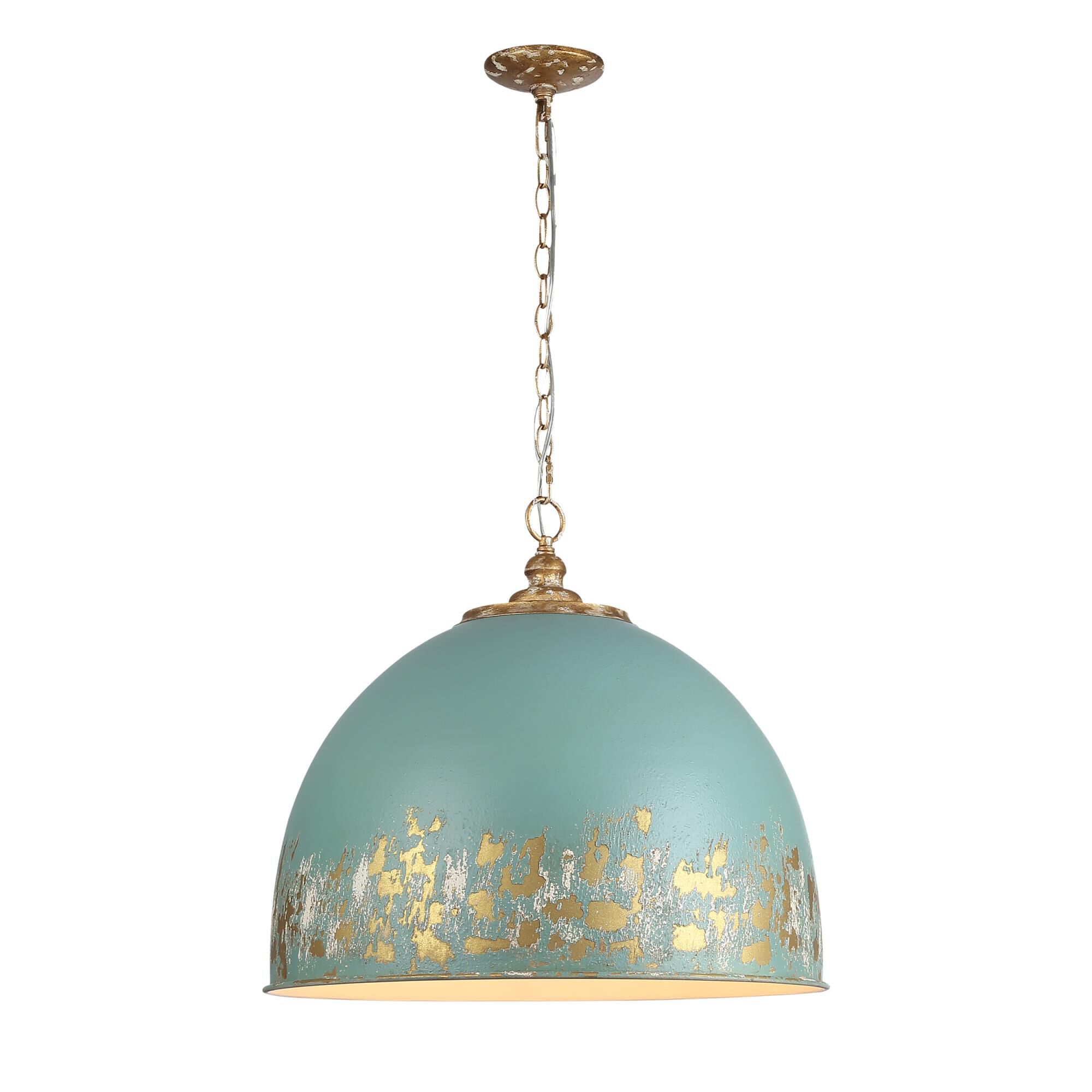 Shown in Vintage Gold finish and Antique Teal shade