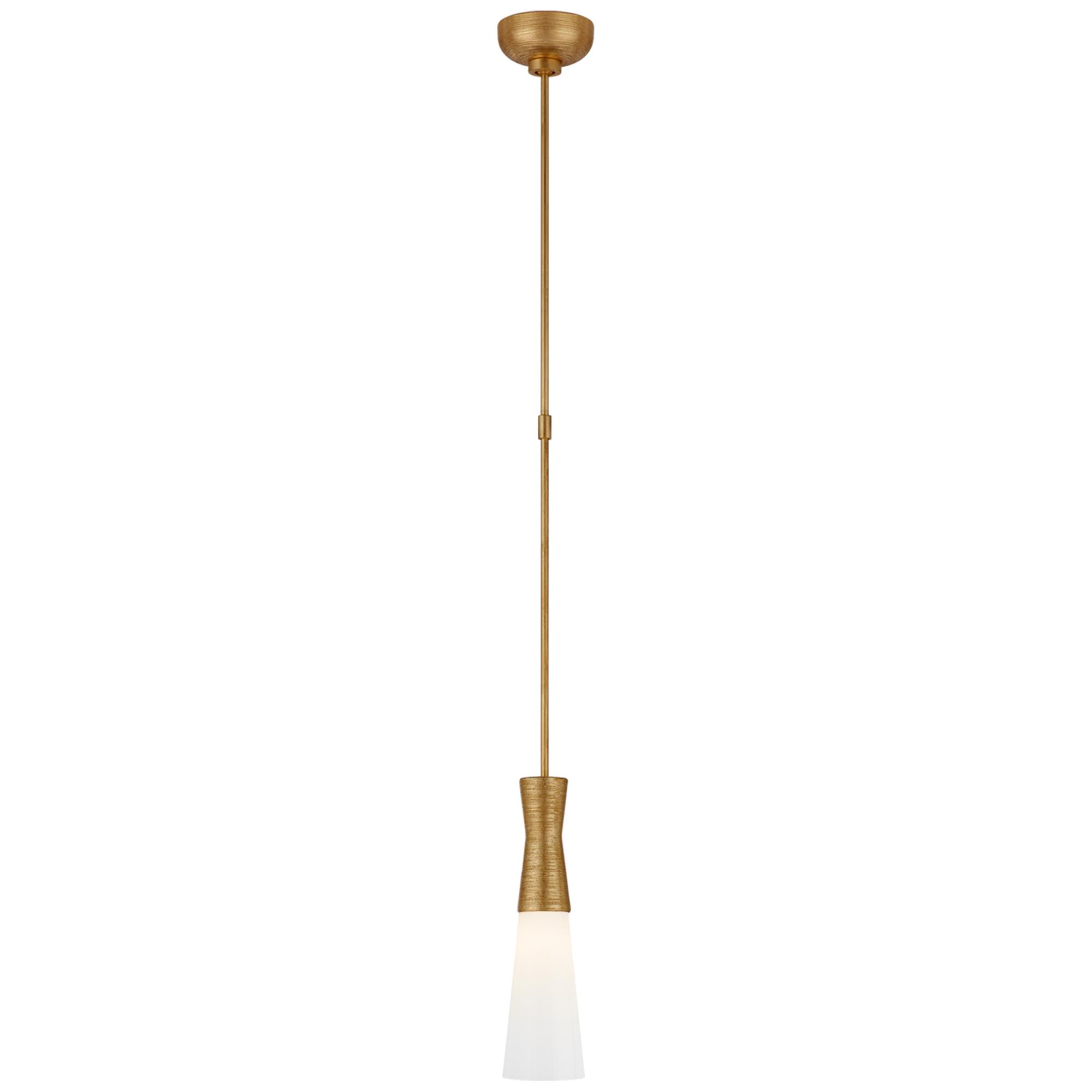 Shown in Gild finish and White  glass
