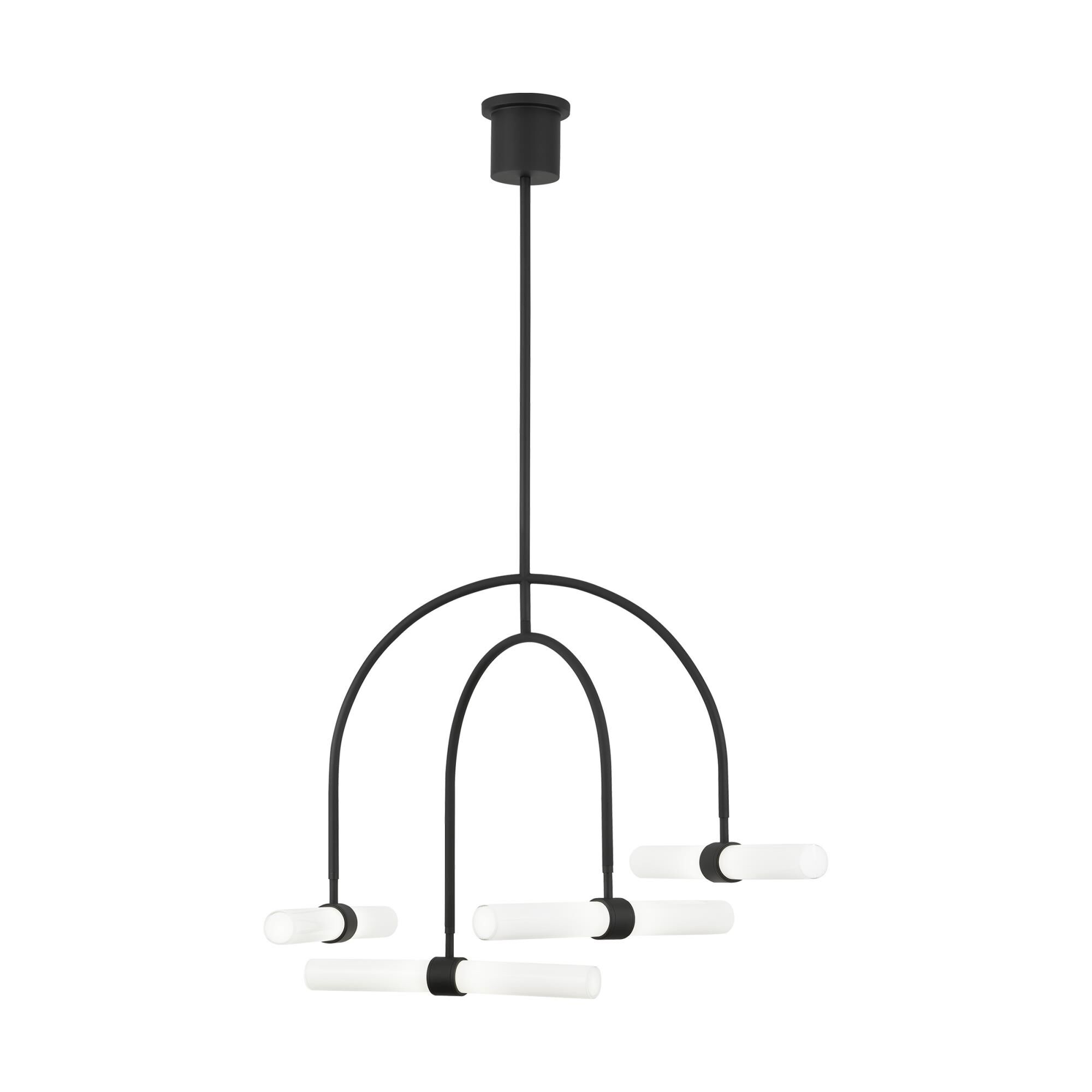 Shown in Nightshade Black finish and Tubes glass and 120 Volt accent