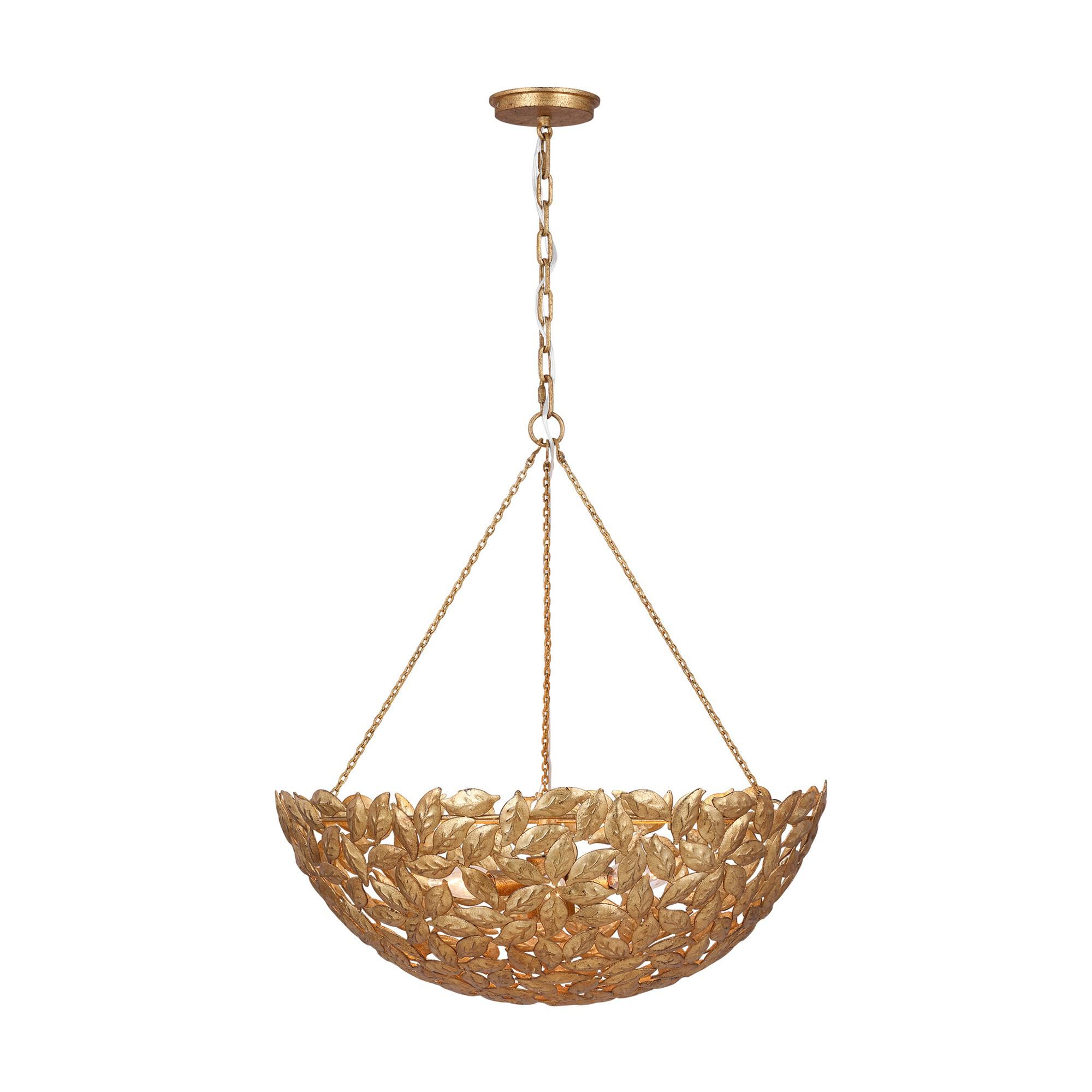 Shown in Antique Gild finish and Antique Gild Steel shade