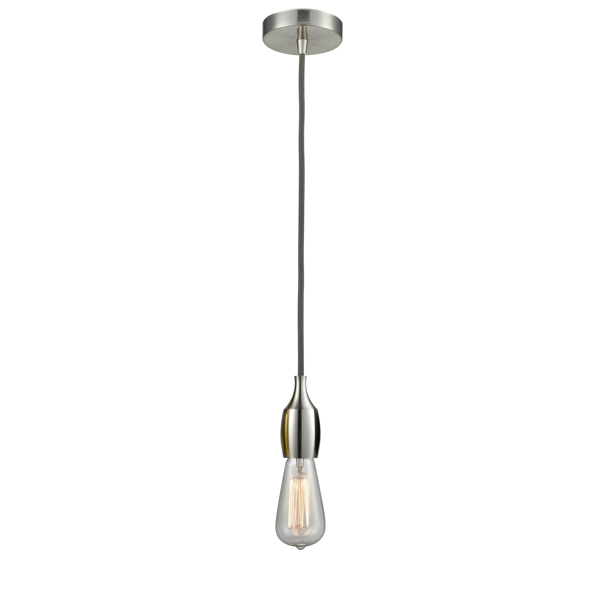 Shown in Satin Nickel finish and Satin Nickel Chelsea Socket Cover accent