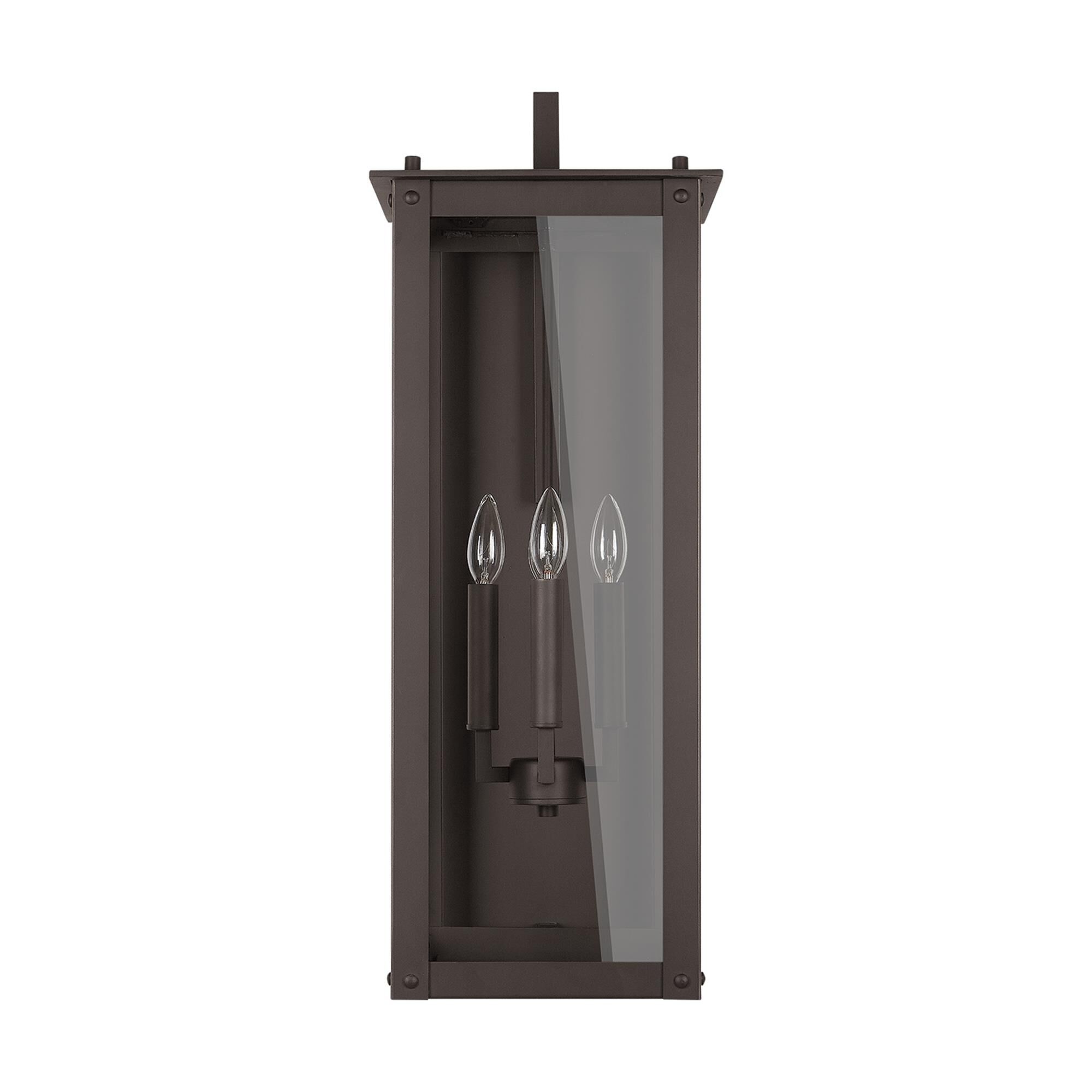 Shown in Oiled Bronze finish and Clear glass