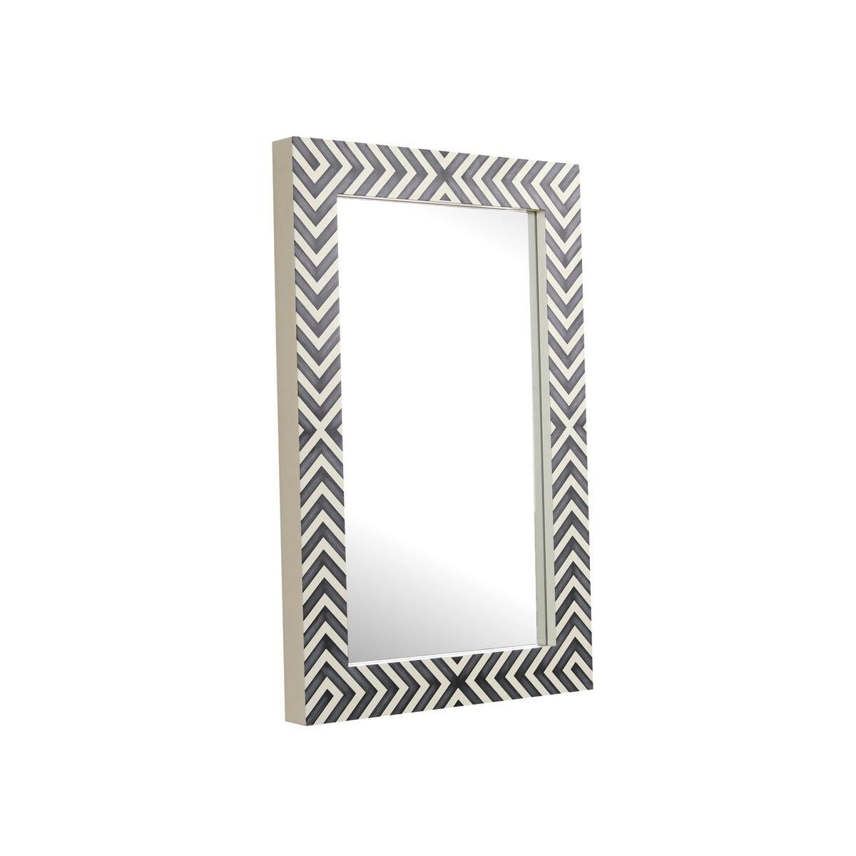 Rectangular mirror 30x20 inch in chevron Wall Mirror by Elegant Decor