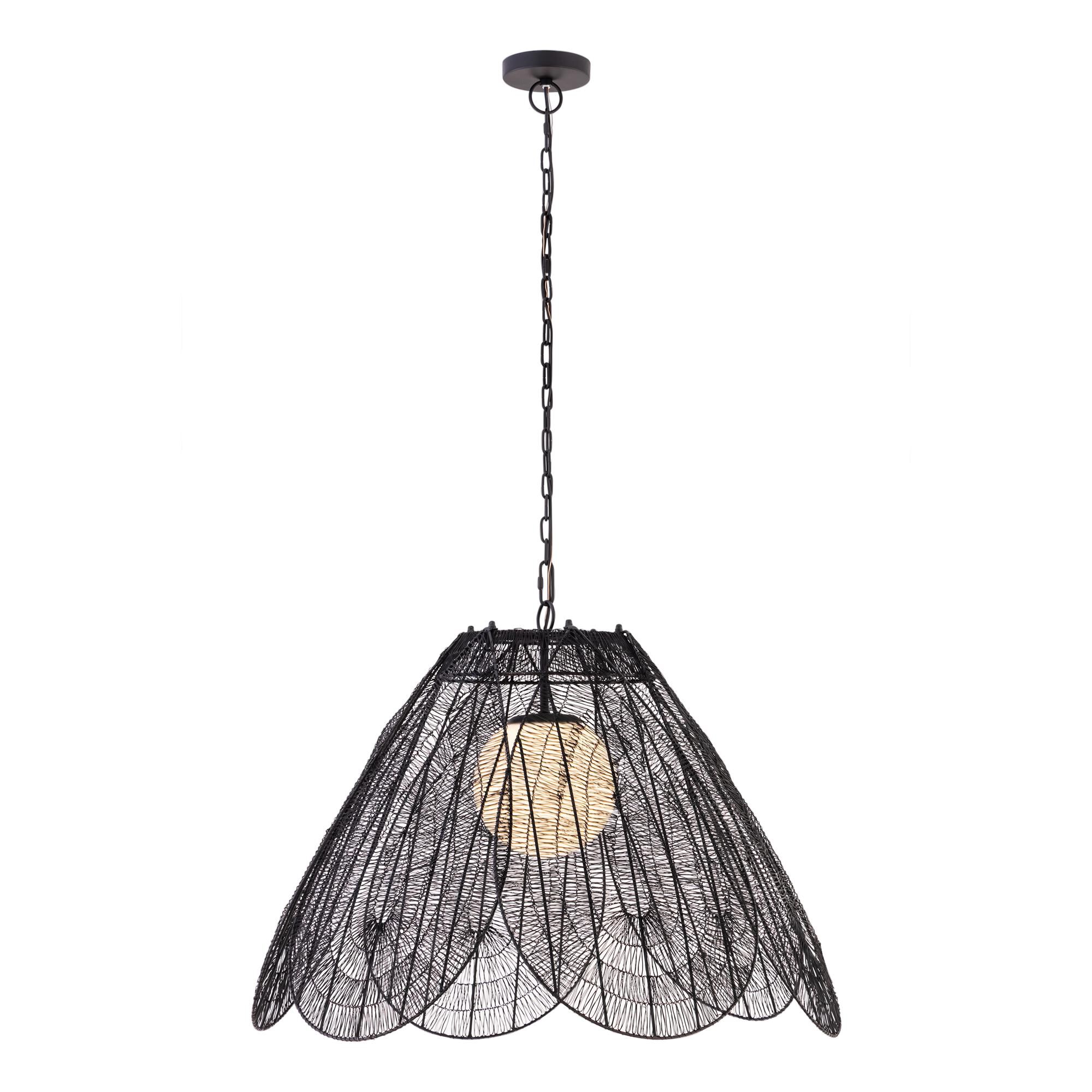 Shown in Dark Matte Black finish and Opal glass