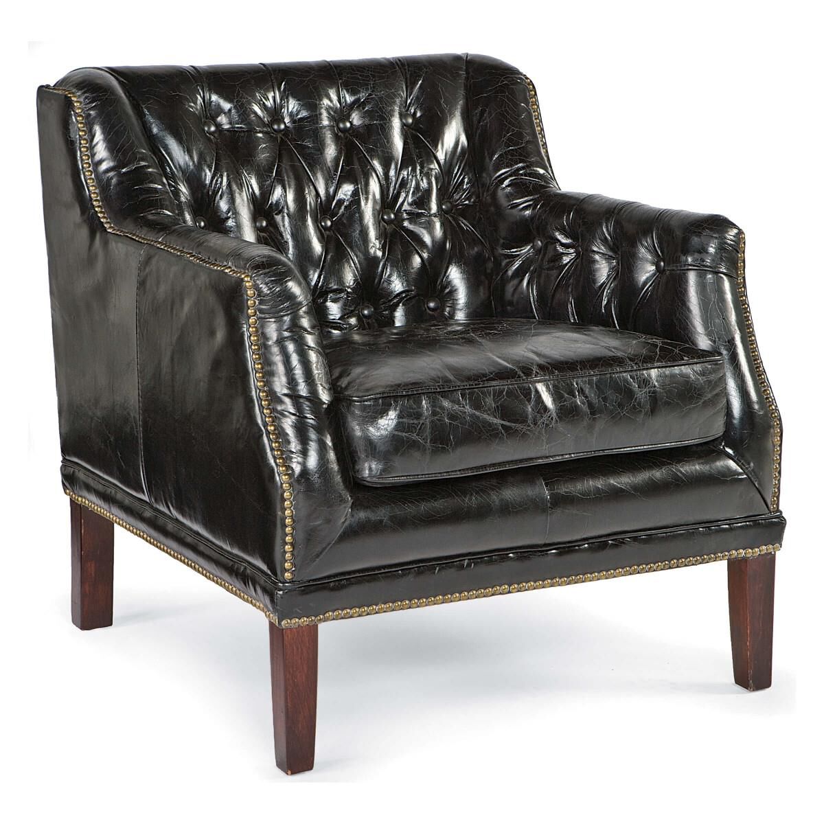 Leather Equestrian 32 Inch Accent Chair by Regina Andrew