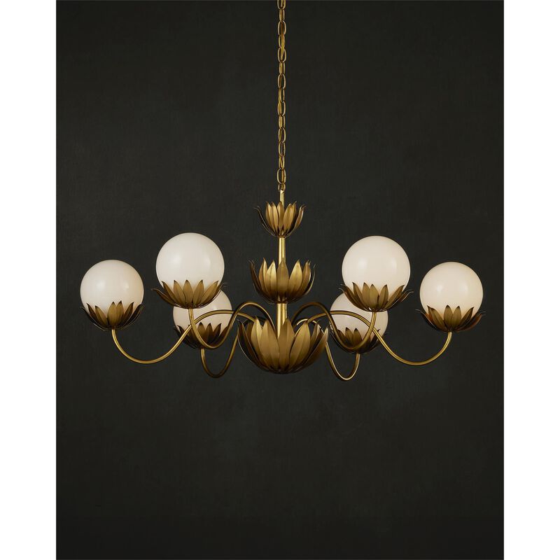 Mirasole 37 Inch 6 Light Chandelier by Currey and Company