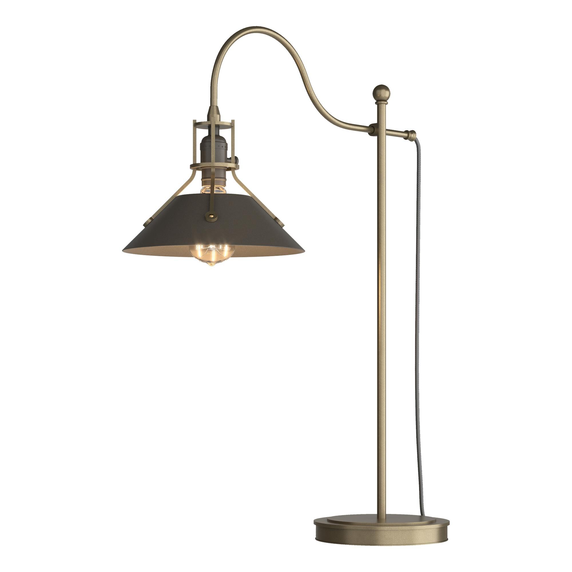 Shown in Soft Gold finish and Dark Smoke accent